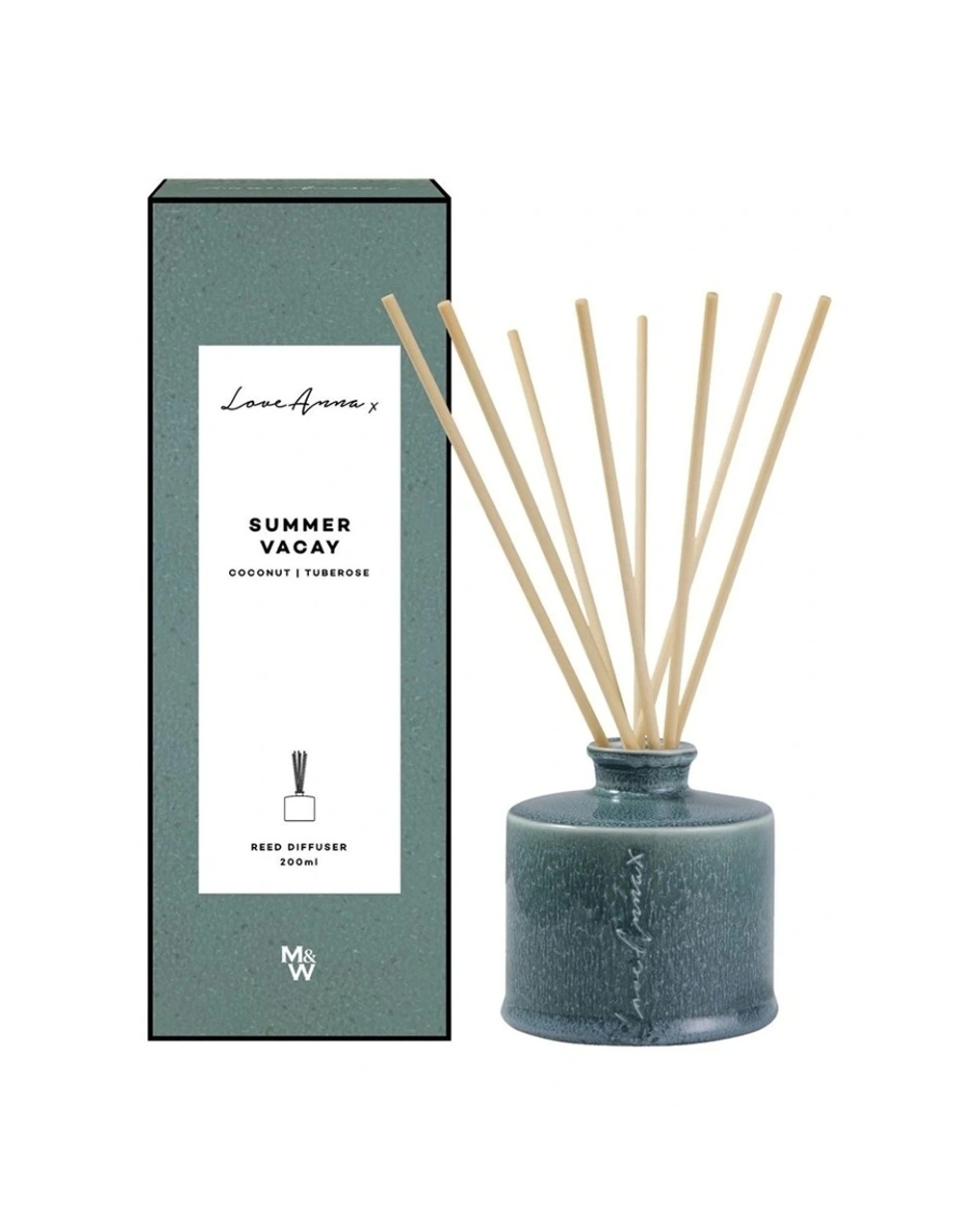 1 Love Anna x Chapters Summer Vacay Reed Diffuser Coconut And Tuberose 200ml - Blue, 1 of 2