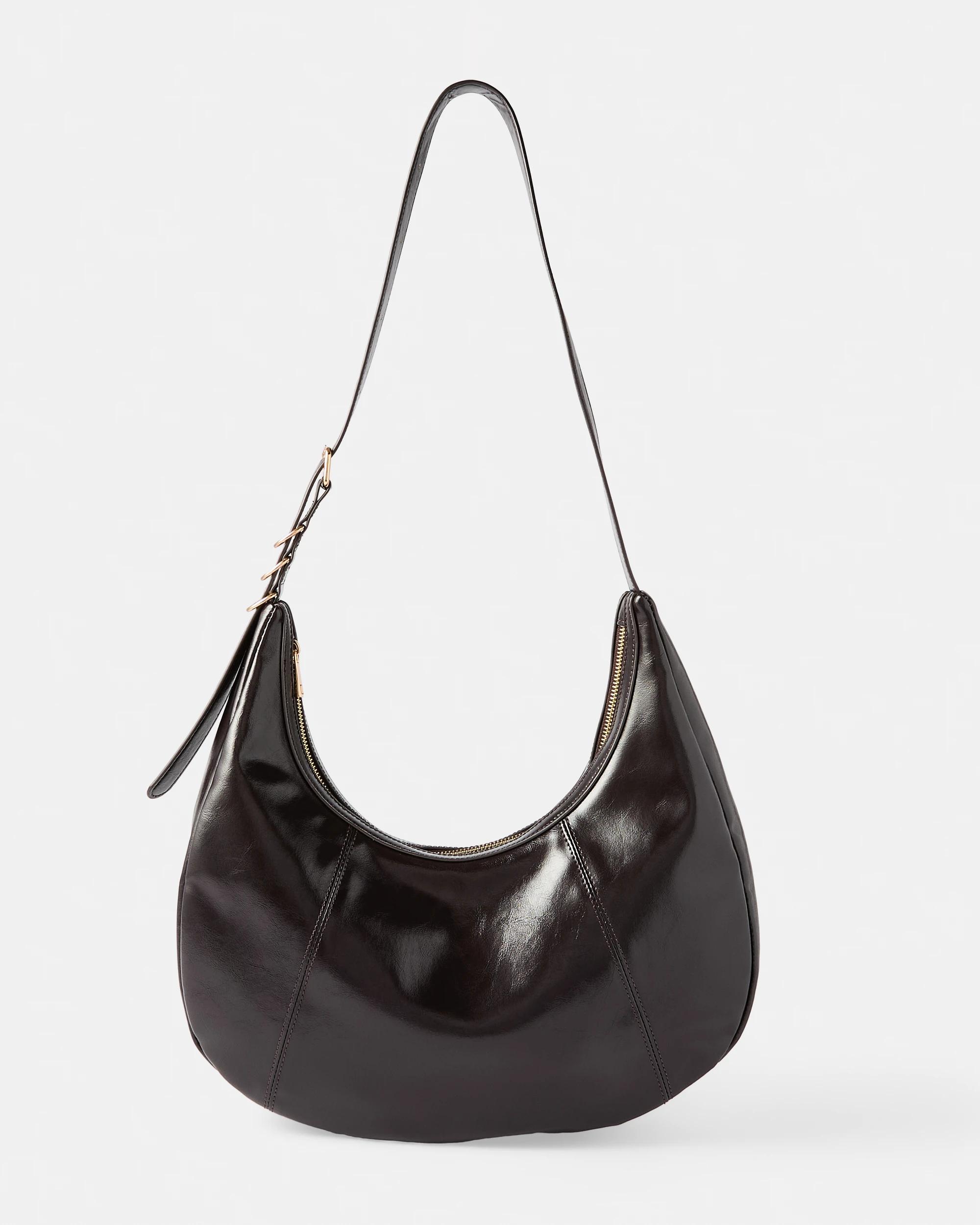 1 Crescent Crossbody Bag Deep Fudge, 1 of 7