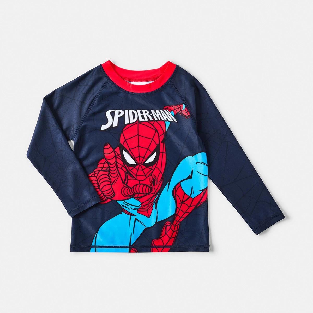 7 Spider-Man License Long Sleeve Rash Vest Spiderman, 7 of 8
