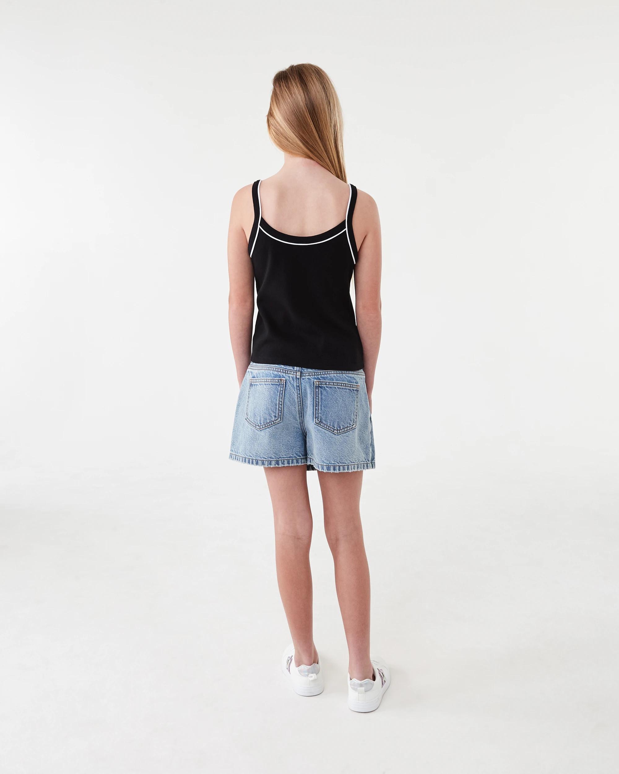 7 Rib Singlet Tank Top Black, 7 of 7