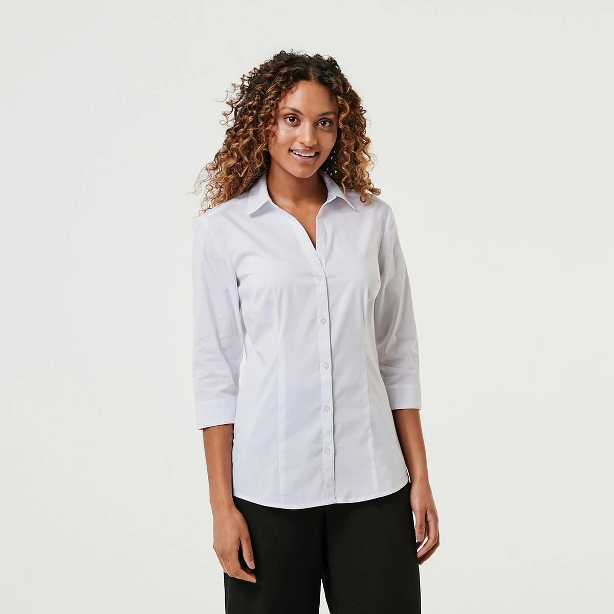 1 3/4 Sleeve Work Shirt White, 1 of 6