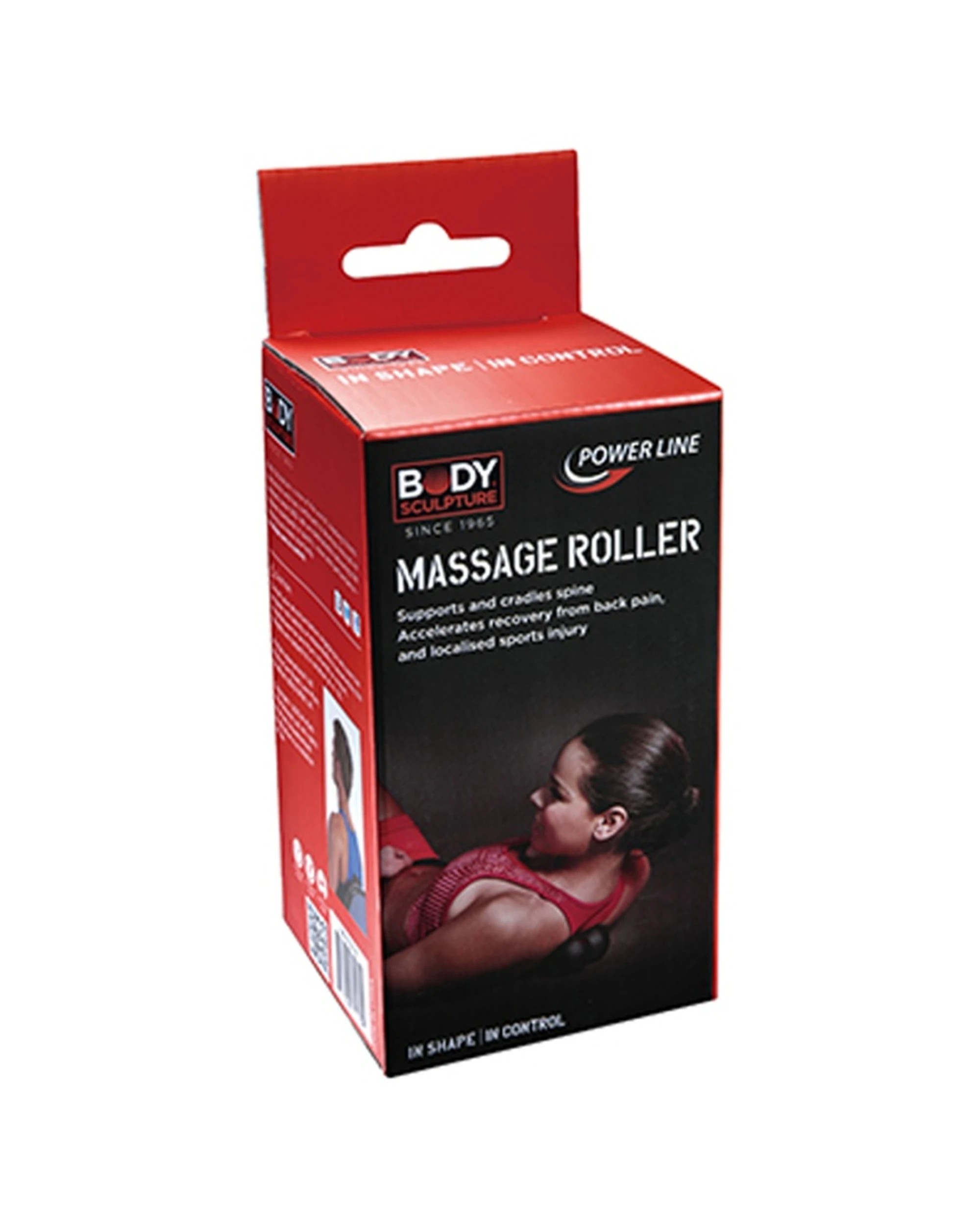 2 Body Sculpture Massage Roller Ergonomic Foam Design Back & Spine Support - Black, 2 of 5
