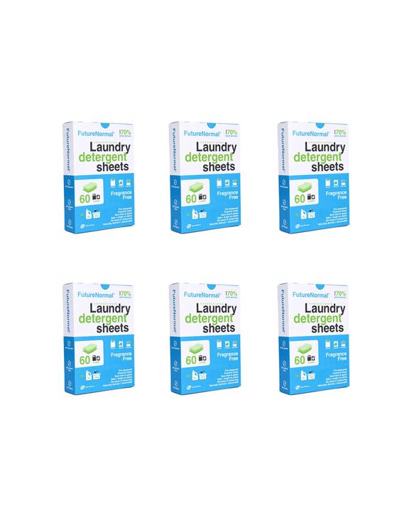 Future Normal 6x 60pc Laundry Detergent Sheets Fragrance Neutral All Machine Compatible. - Multi