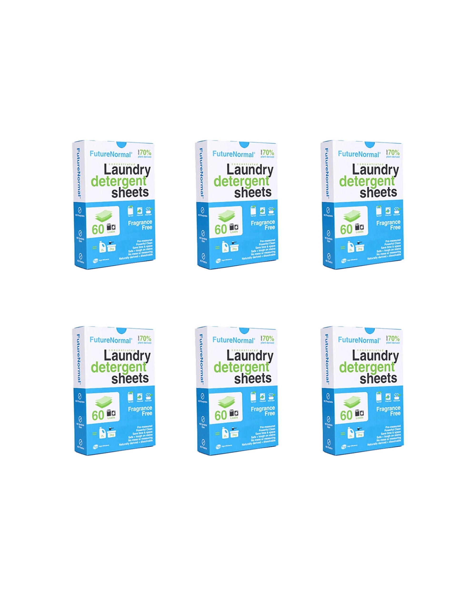 1 Future Normal 6x 60pc Laundry Detergent Sheets Fragrance Neutral All Machine Compatible. - Multi, 1 of 1