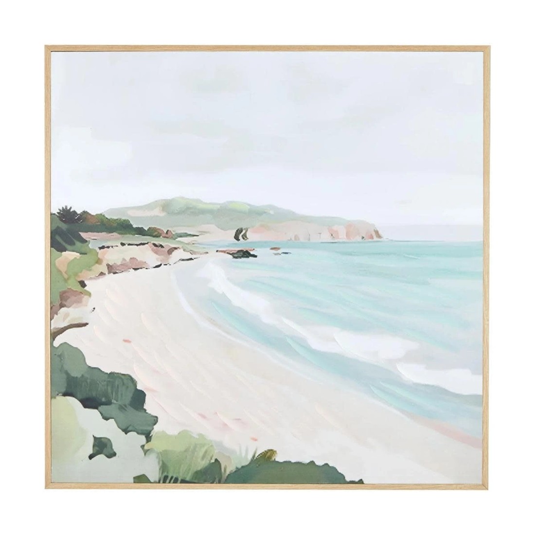 1 Calm Coastal Framed Canvas - 80cm x 80cm, 1 of 4