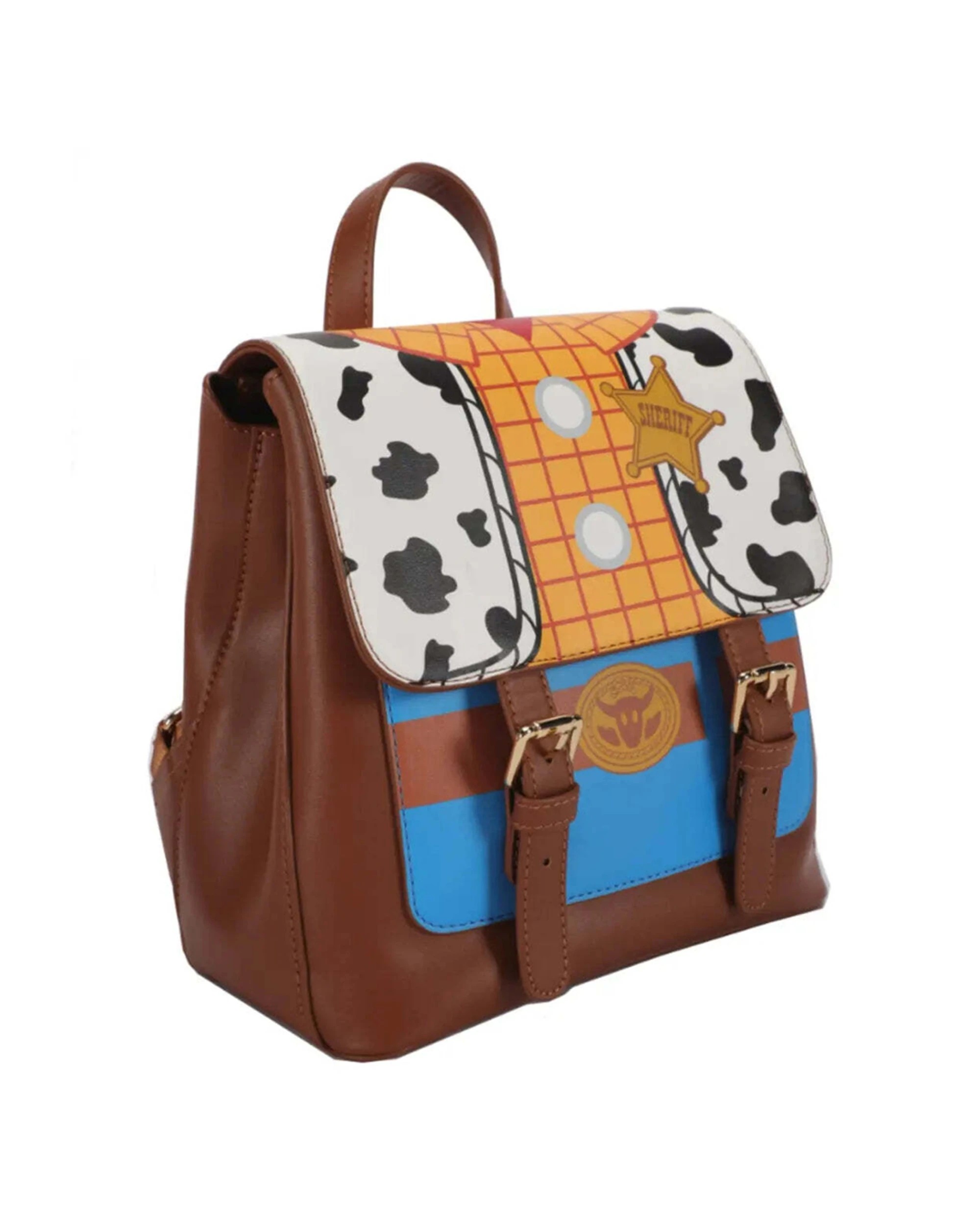 3 Disney Toy Story Woody Deluxe Mini Backpack Adjustable Shoulder Straps PU Leather, 3 of 4