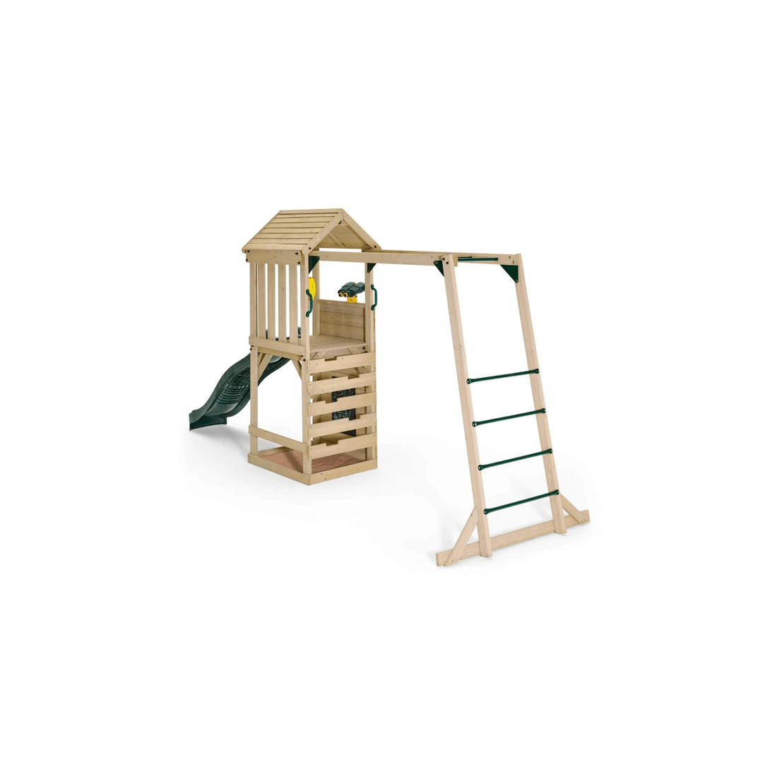 2 Plum Play Au Lookout Tower Playcentre Wooden Playset Monkey Bars Rock Wall
 - Multi, 2 of 5