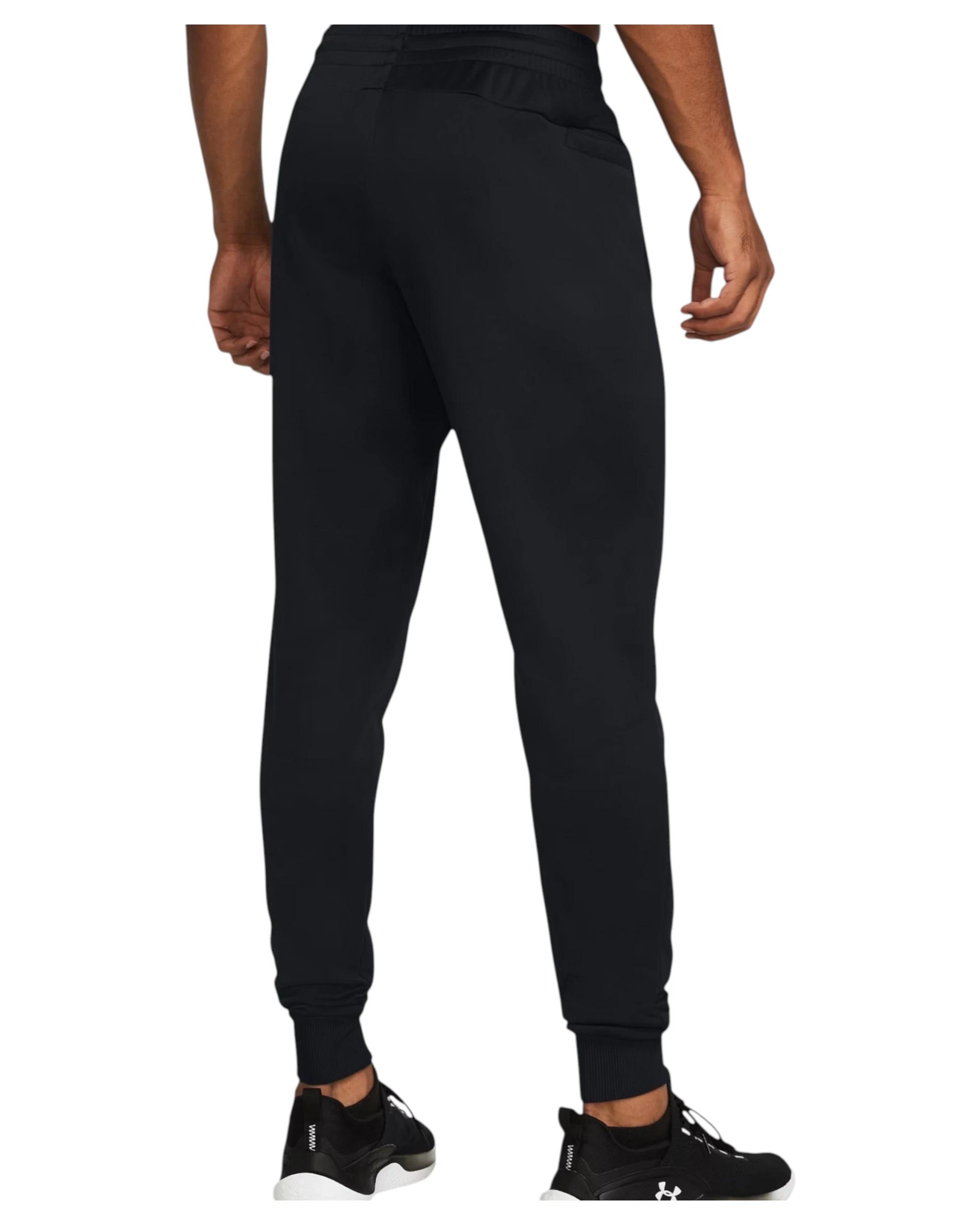 5 Under Armour Mens Essential Fleece Pants Black Joggers Athletic Trackies BLACK, 5 of 8