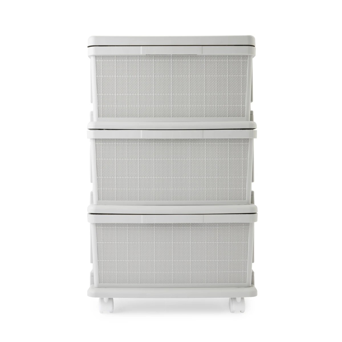 3 Linen Weave 3 Drawer Unit - Grey, 3 of 8