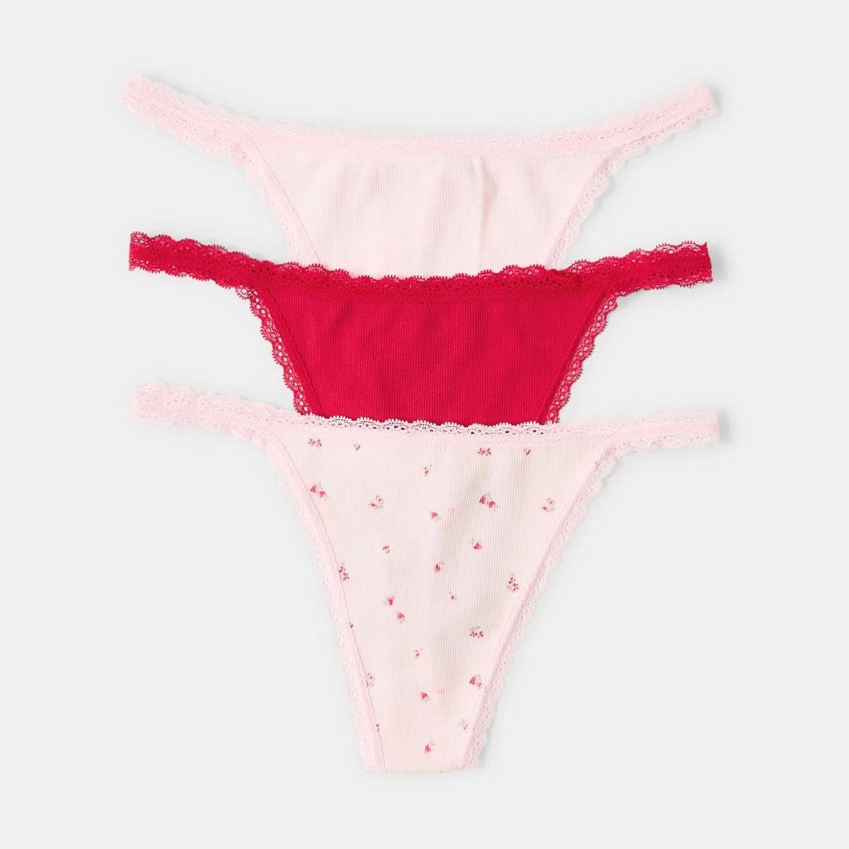 1 3 Pack Seamfree G-String Briefs Love Frl, 1 of 9