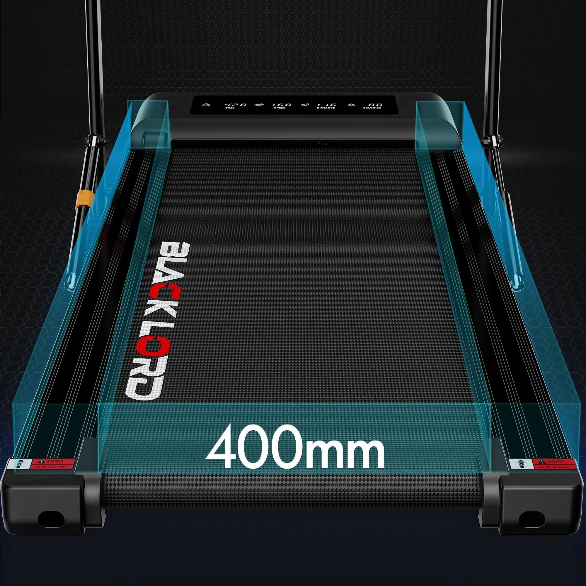 6 Black Lord Treadmill 2 IN 1 Electric Walking Pad 400mm Hydraulic Foldable - Black, 6 of 9