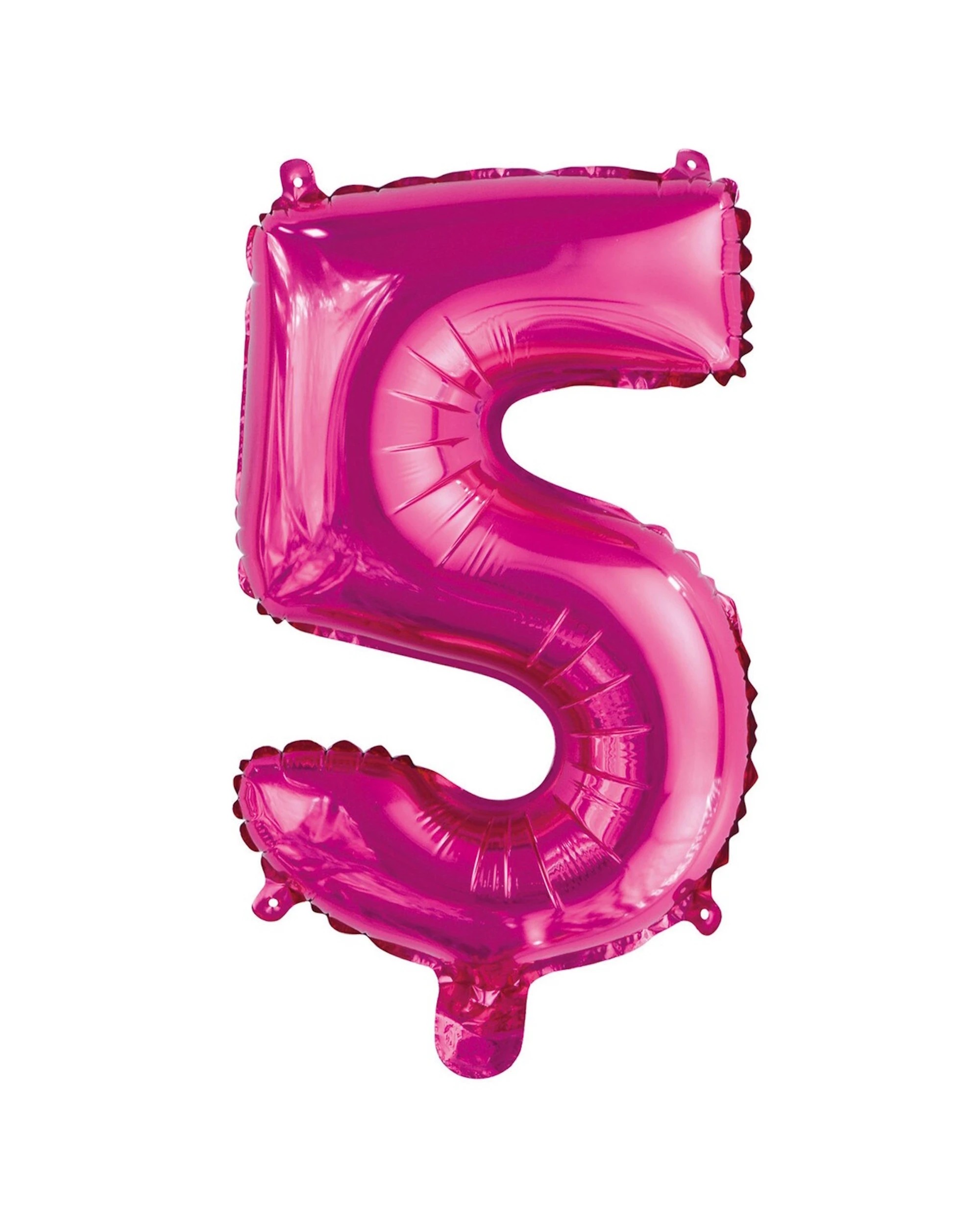 1 Meteor Number 5 Hot Foil Air Fill Balloon 35.5cm - Pink, 1 of 2