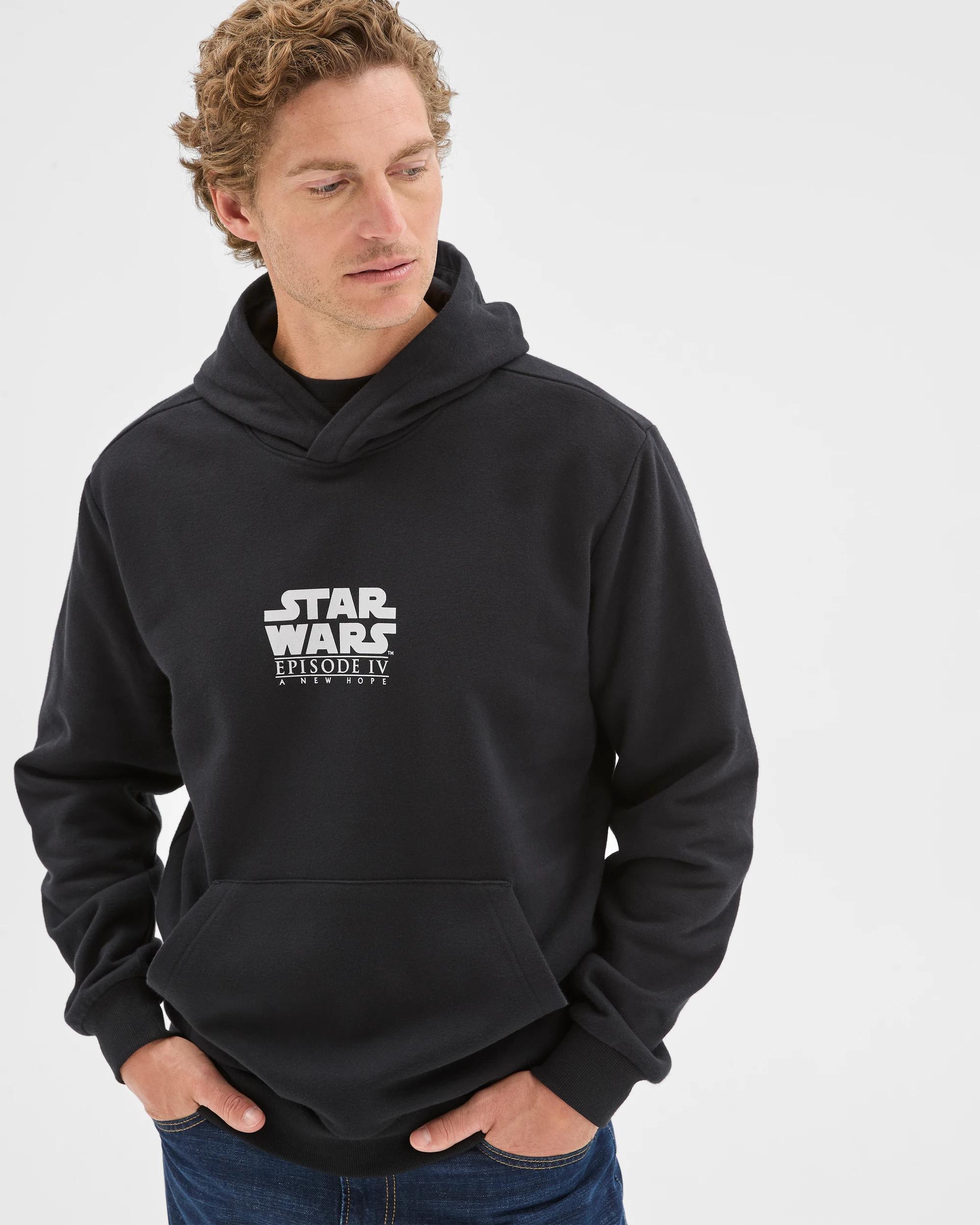 3 Star Wars Australian Cotton Blend Heavyweight Graphic Hoodie BLACK, 3 of 7