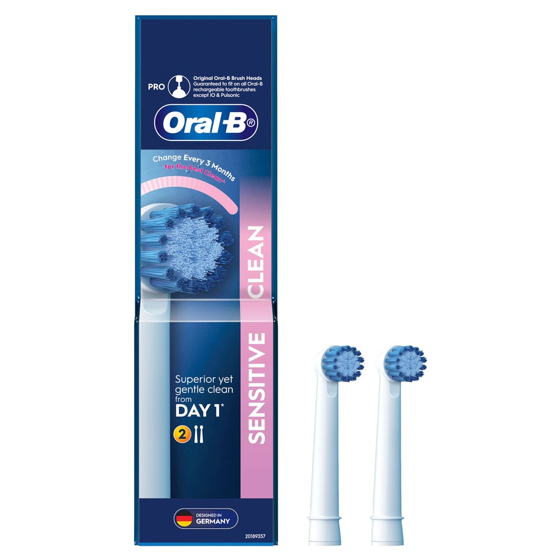 2 Oral-B 2 Pack Sensitive Clean Brush Heads, 2 of 9