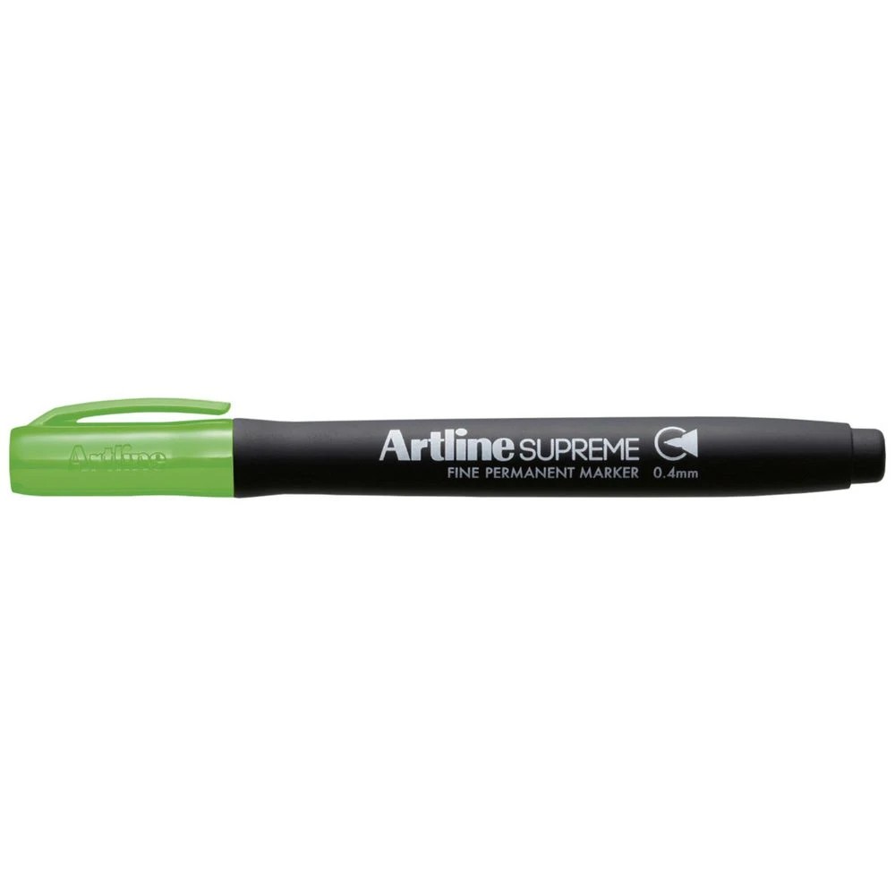 1 Artline Supreme Permanent Marker 0.4mm Lime Green, 1 of 1