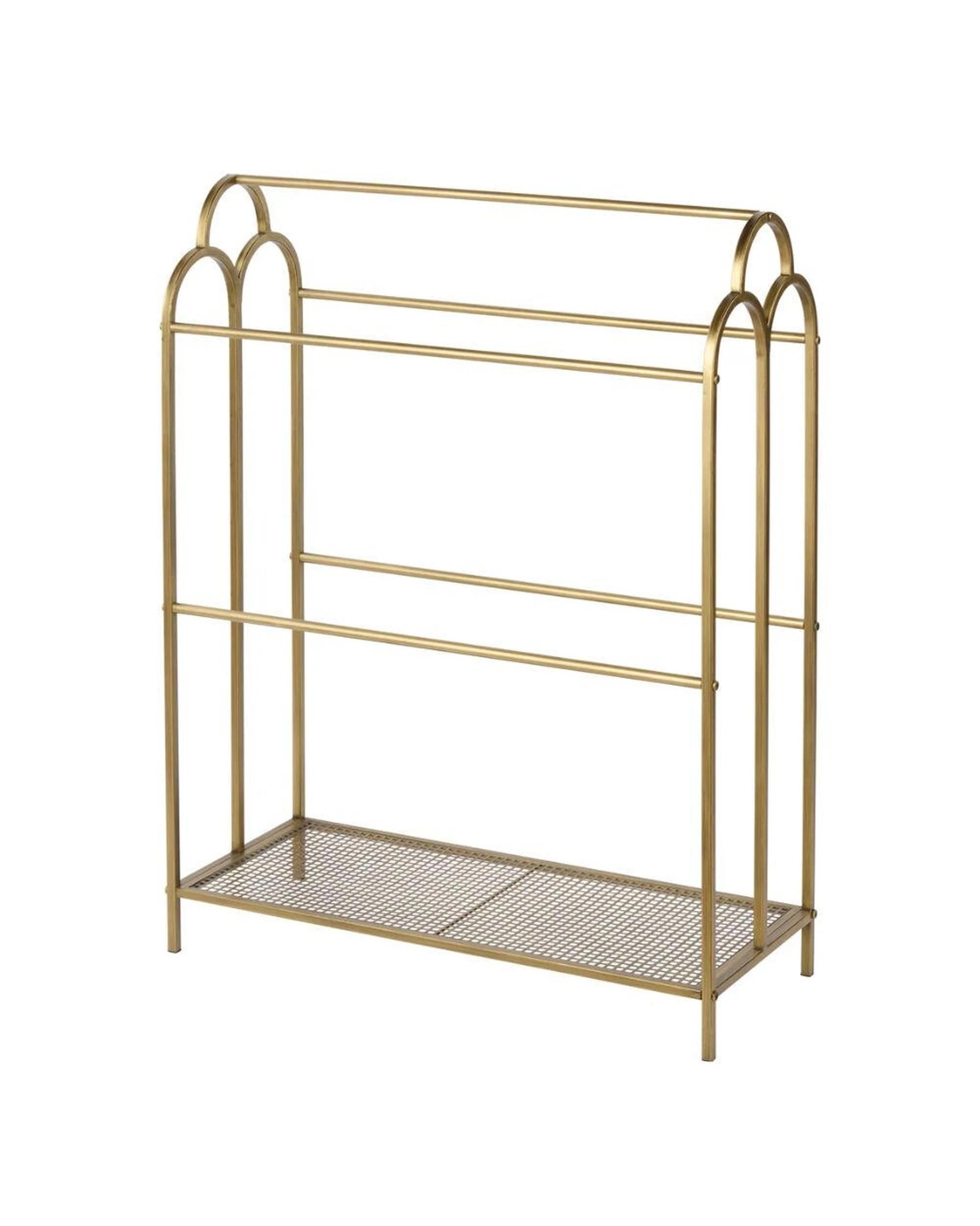 1 Society Home Kingsley Towel Rack Antique Gold, 1 of 5