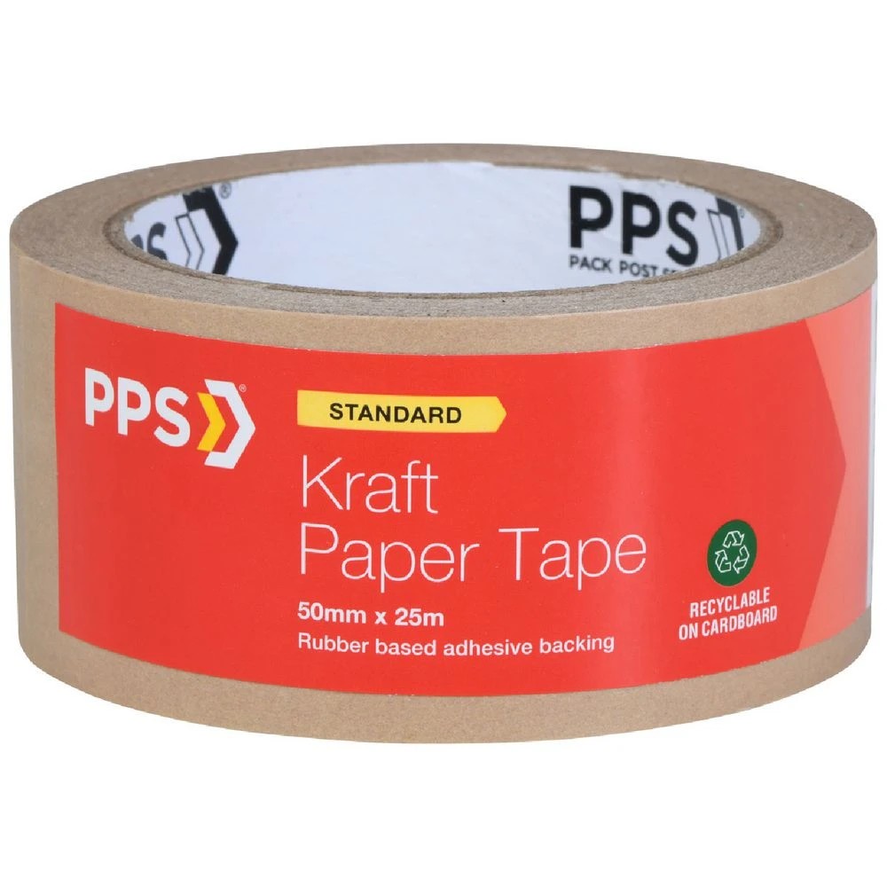 1 PPS Kraft Paper Tape 50mm x 25m, 1 of 3