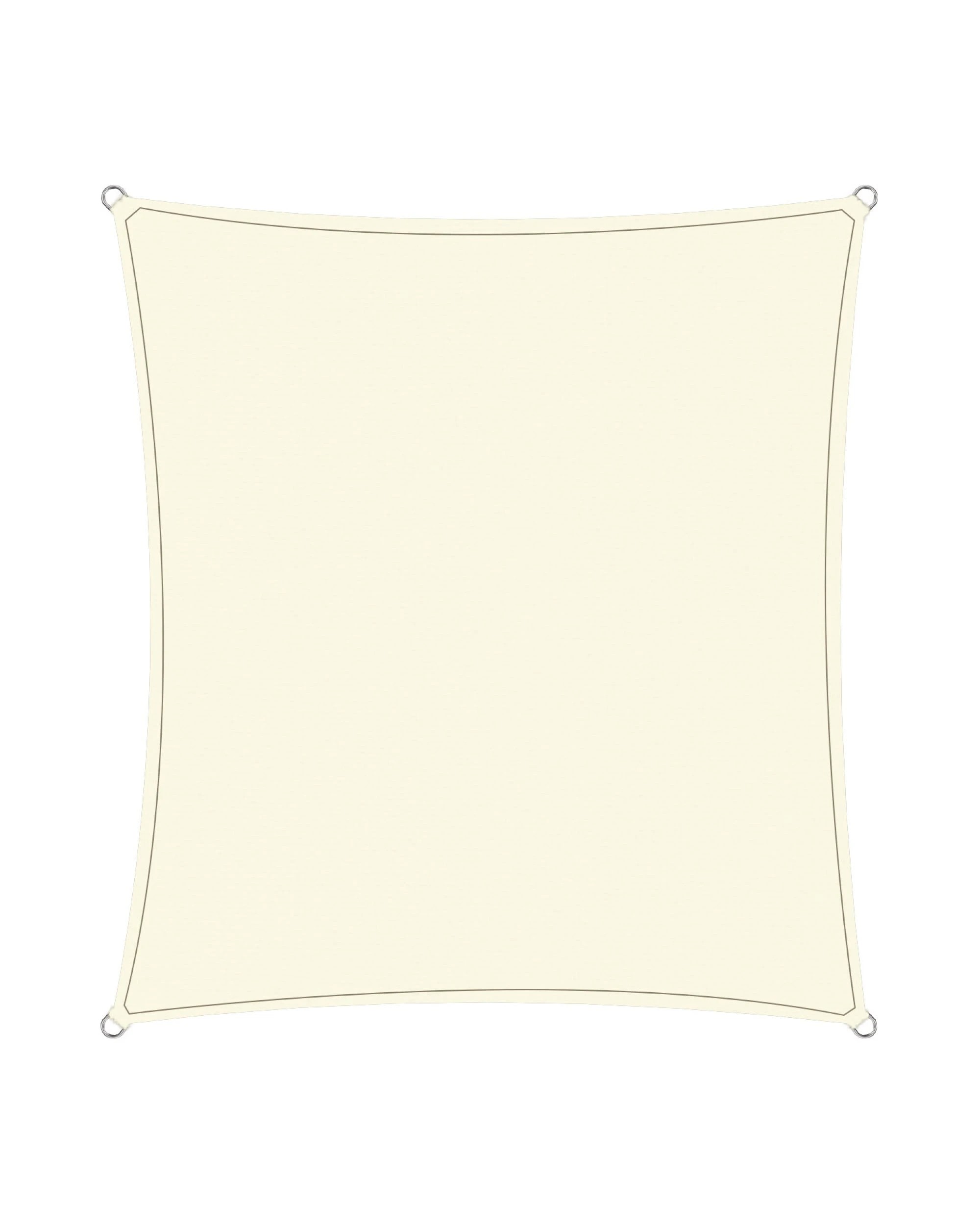 1 Wallaroo Waterproof 160GSM Outdoor Sun Shade Sail Canopy Cream Square 6 x 6m - Beige, 1 of 4