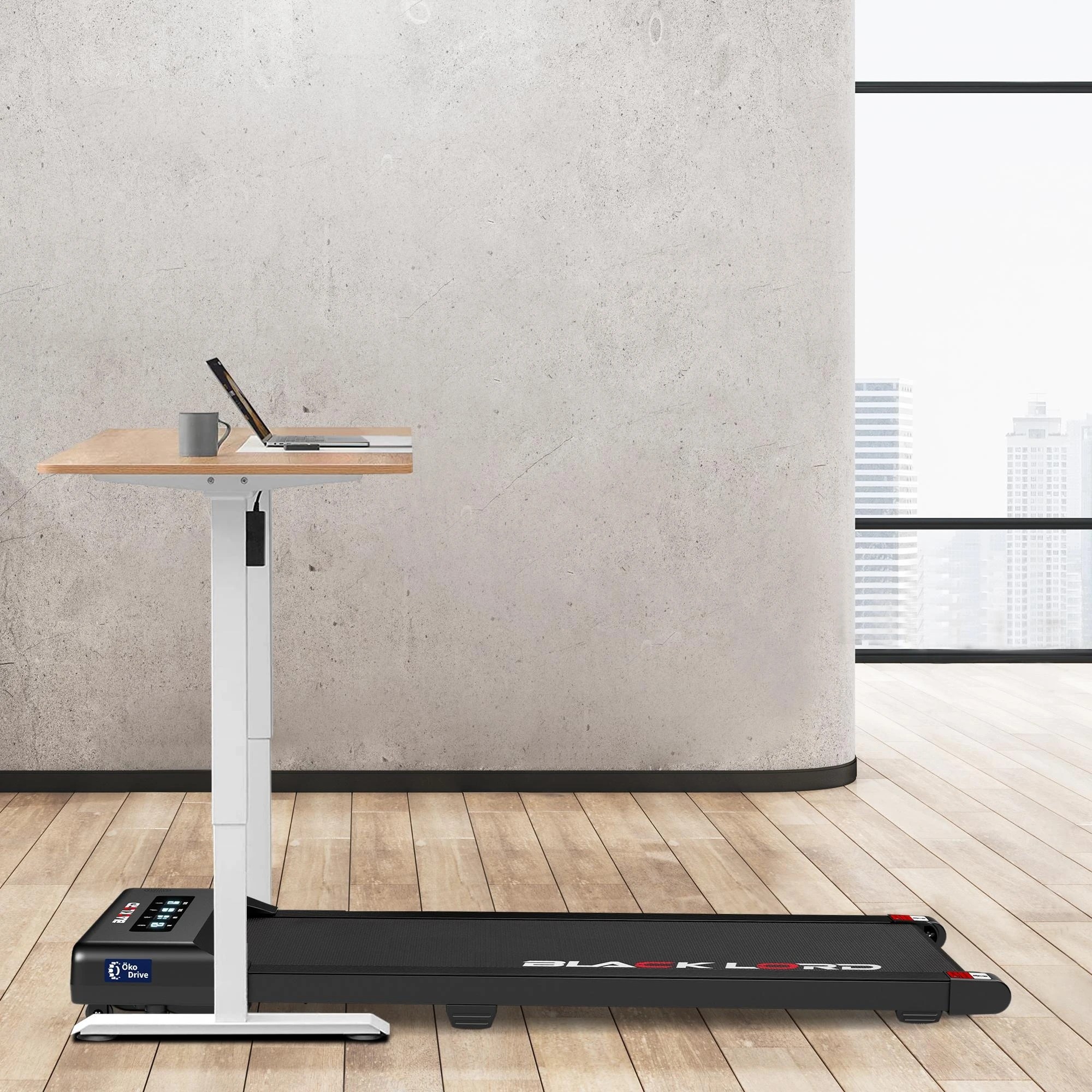 4 Black Lord Treadmill Electric Walking Pad Under Desk Home Gym 400mm - Black, 4 of 8