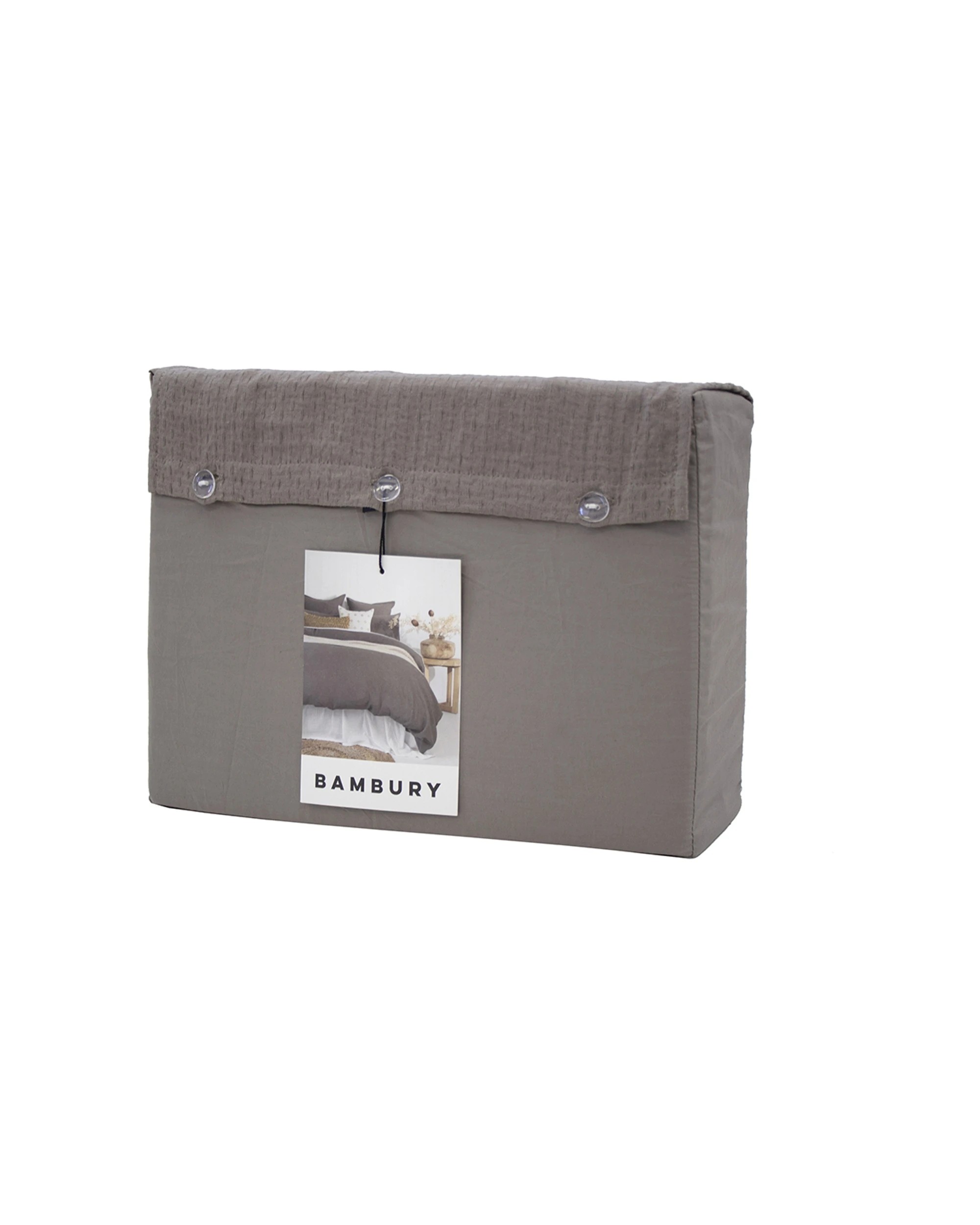 7 Bambury Quilt Cover Set Boyd Soft Touch Woven Home - King Bed - Grey, 7 of 7