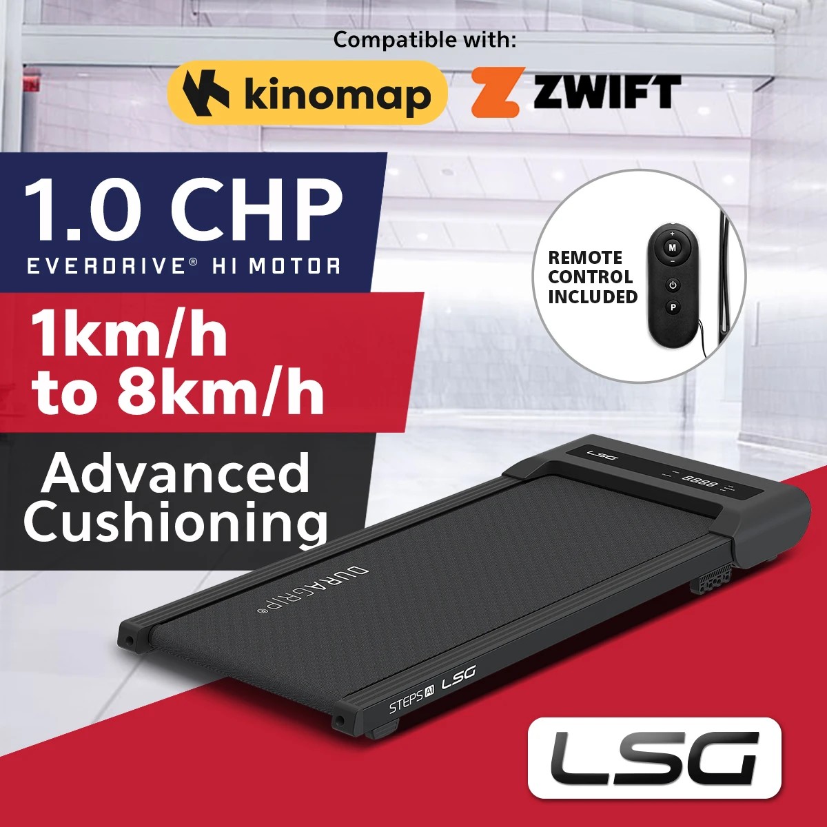 2 LSG Steps B1 Walking Pad Under Desk Treadmill, 2 of 10