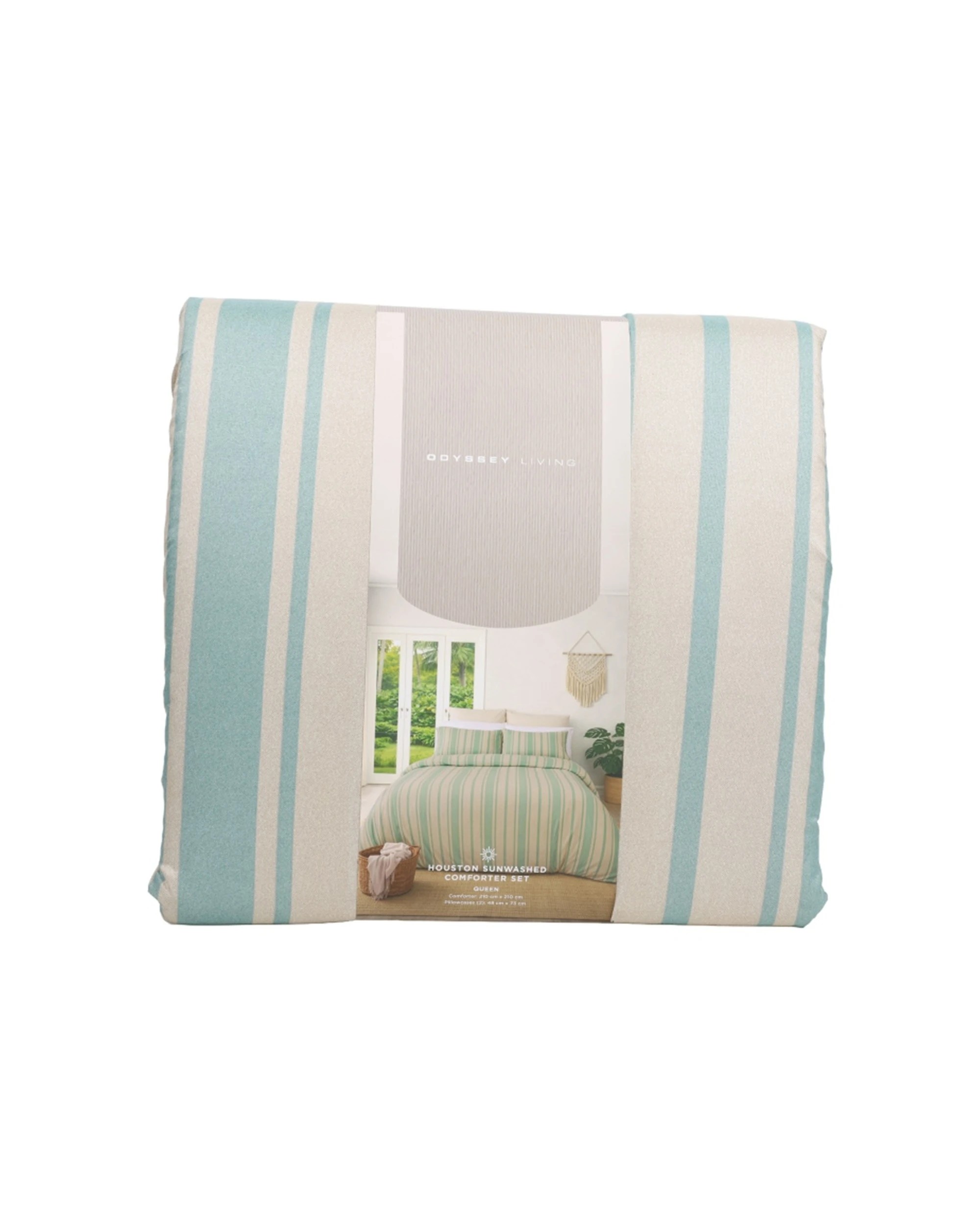 1 Odyssey Living 3pc Odyssey Living Houston Comforter & Pillowcase Bedding Sage King - Green, 1 of 1