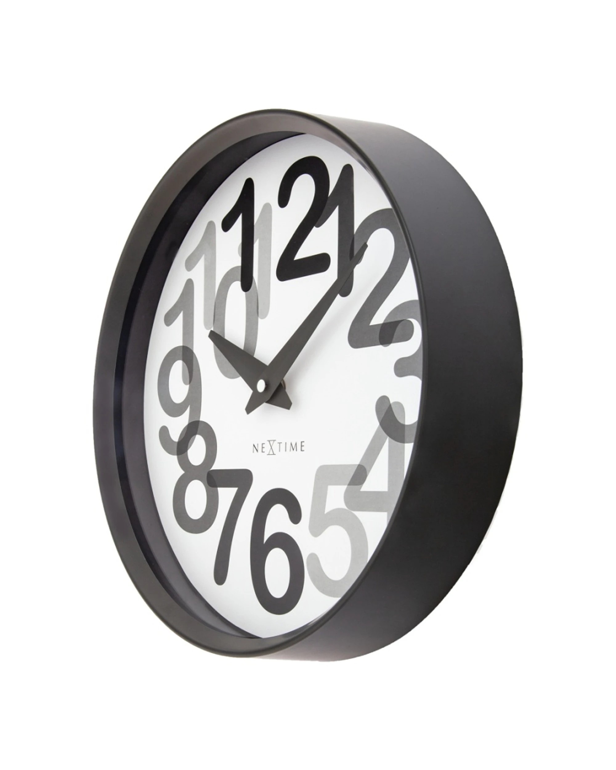 3 NeXtime Big Number Wall Clock Silent Analogue Modern Design 30cm - Grey, 3 of 7