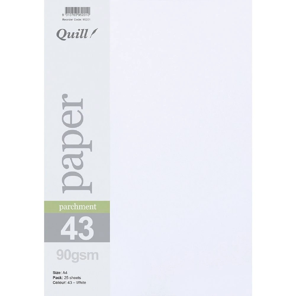 1 Quill Parchment 90gsm A4 Paper White 25 Pack, 1 of 3