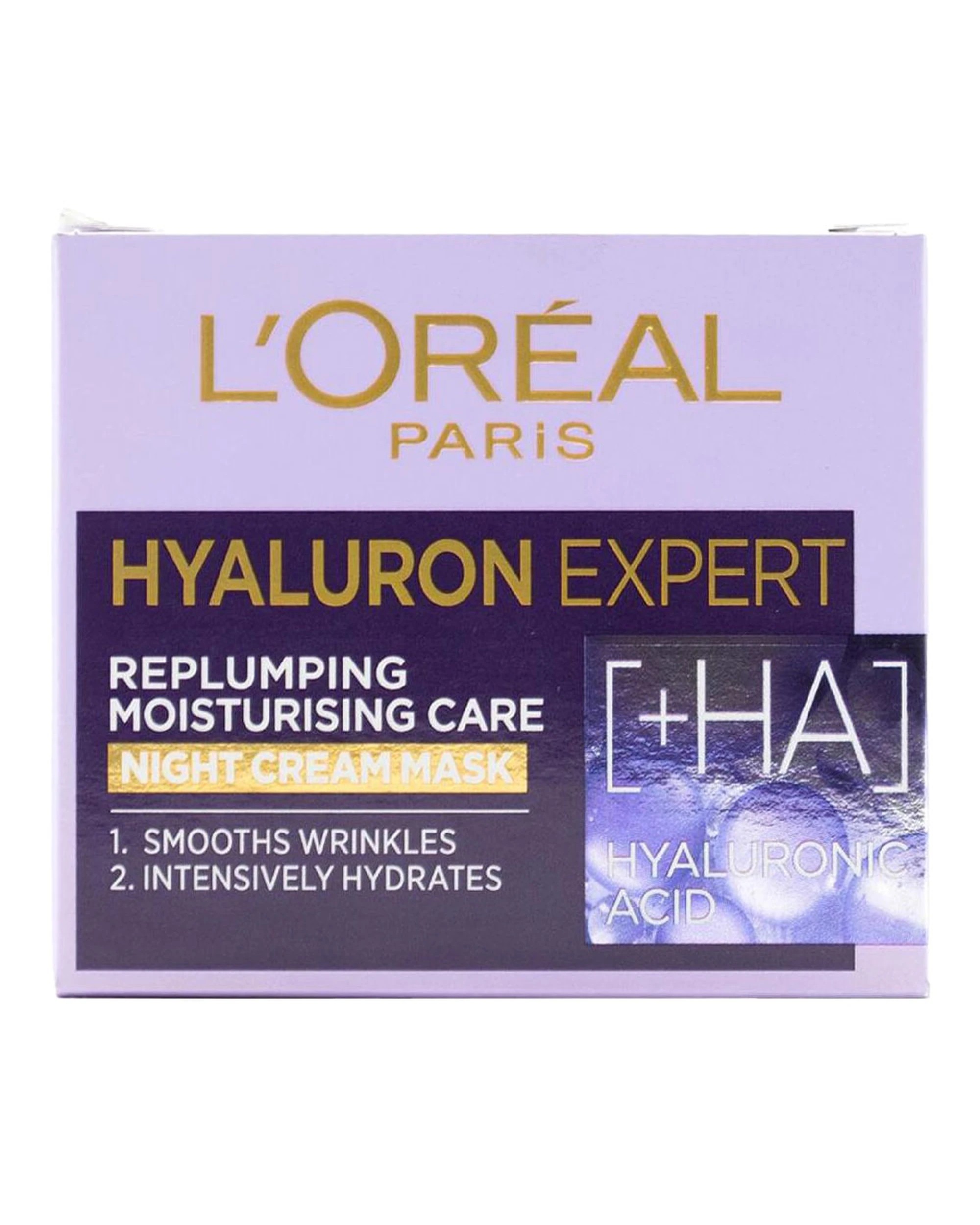 1 L'oreal Paris L'oreal Hyaluron Expert Replumping Moisturising Care Night Cream Mask 50ml, 1 of 3