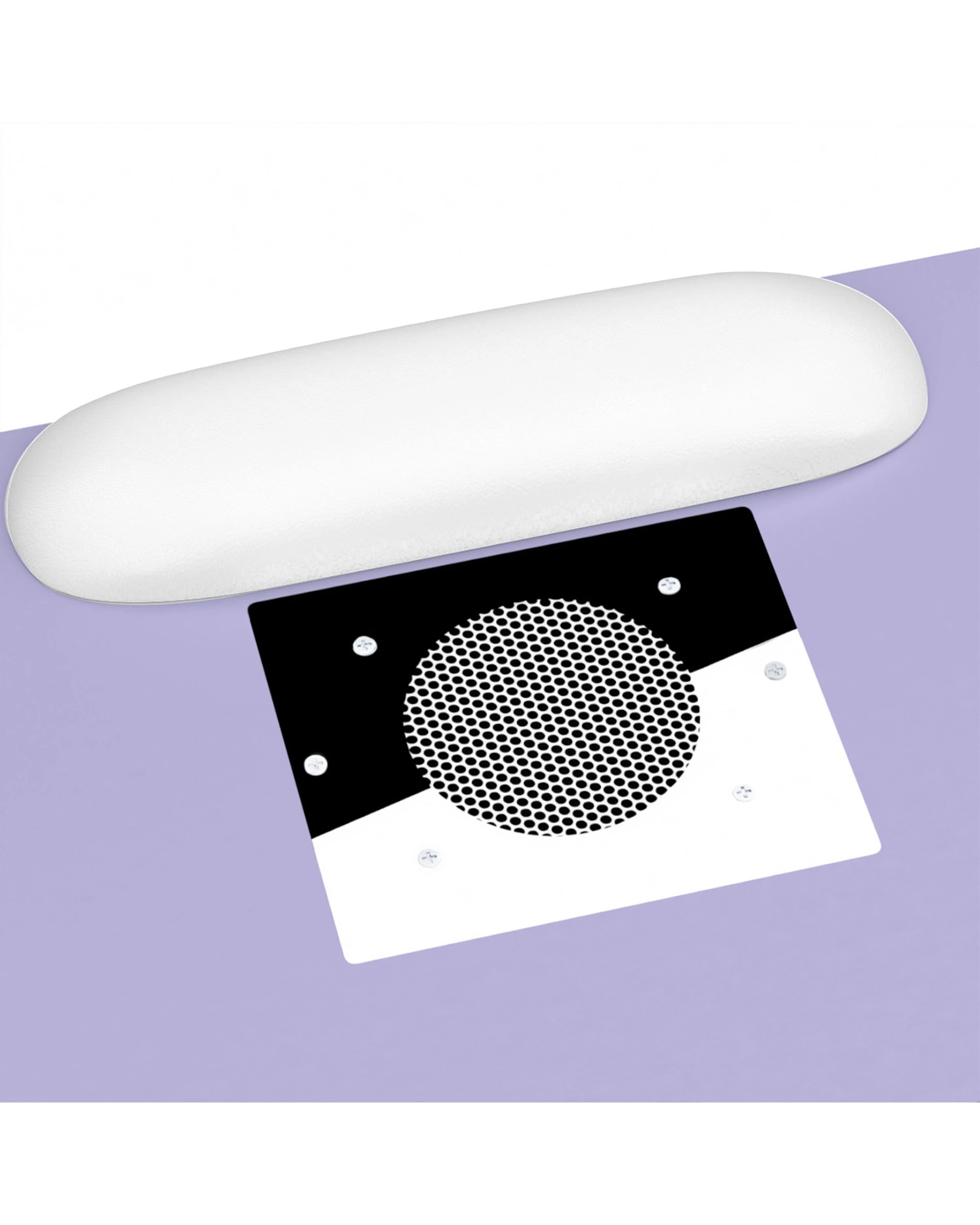 6 Advwin Manicure Table Vanity Desk for Nail Tech with Dust Collector Wrist Rest Lockable Wheels - Purple, 6 of 10