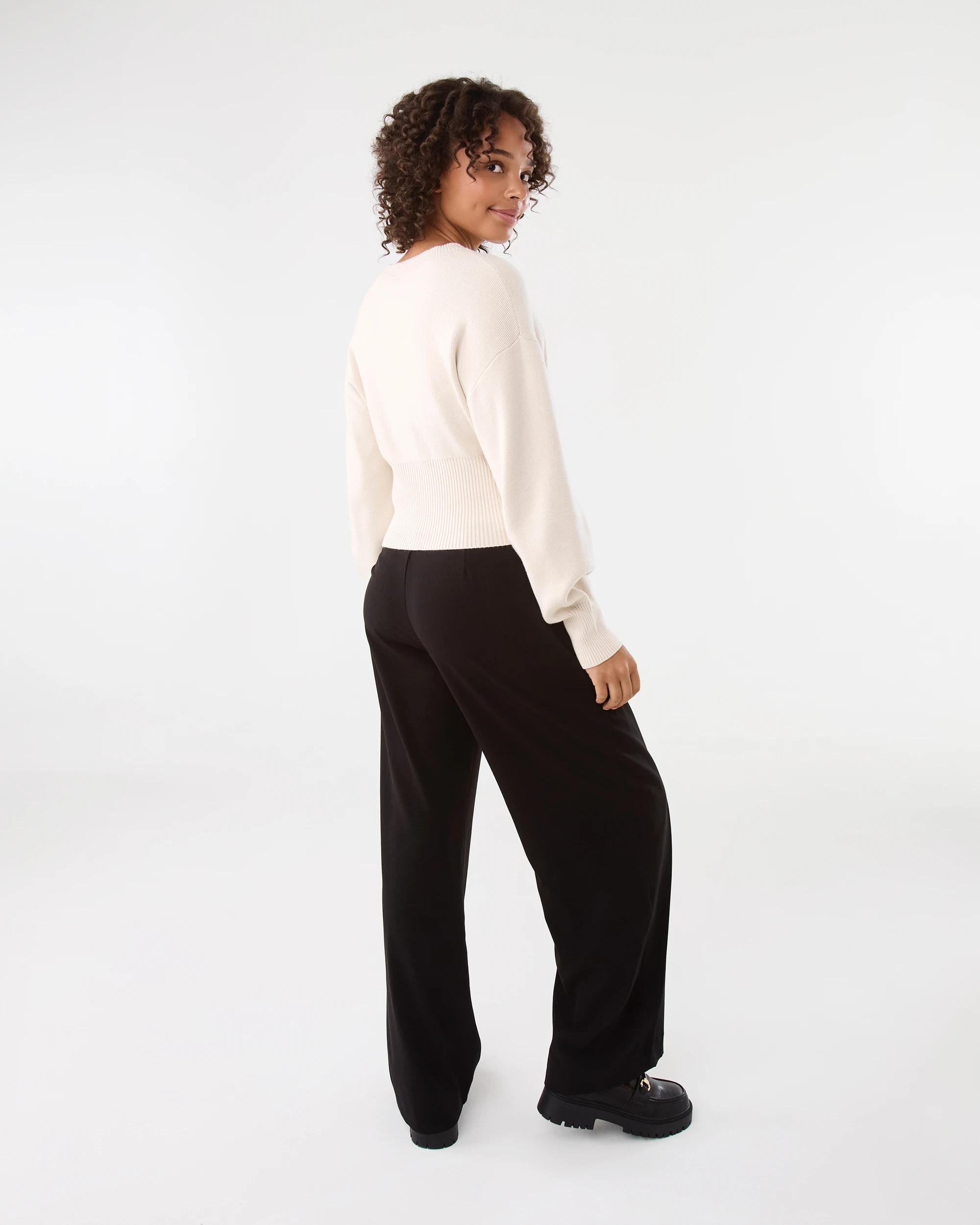 4 Zip Front Knit Cardigan Nat Beige, 4 of 8