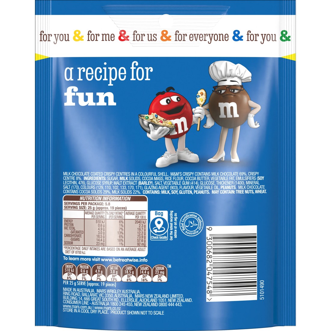 2 M&M's Crispy Chocolate Bag 145g, 2 of 5