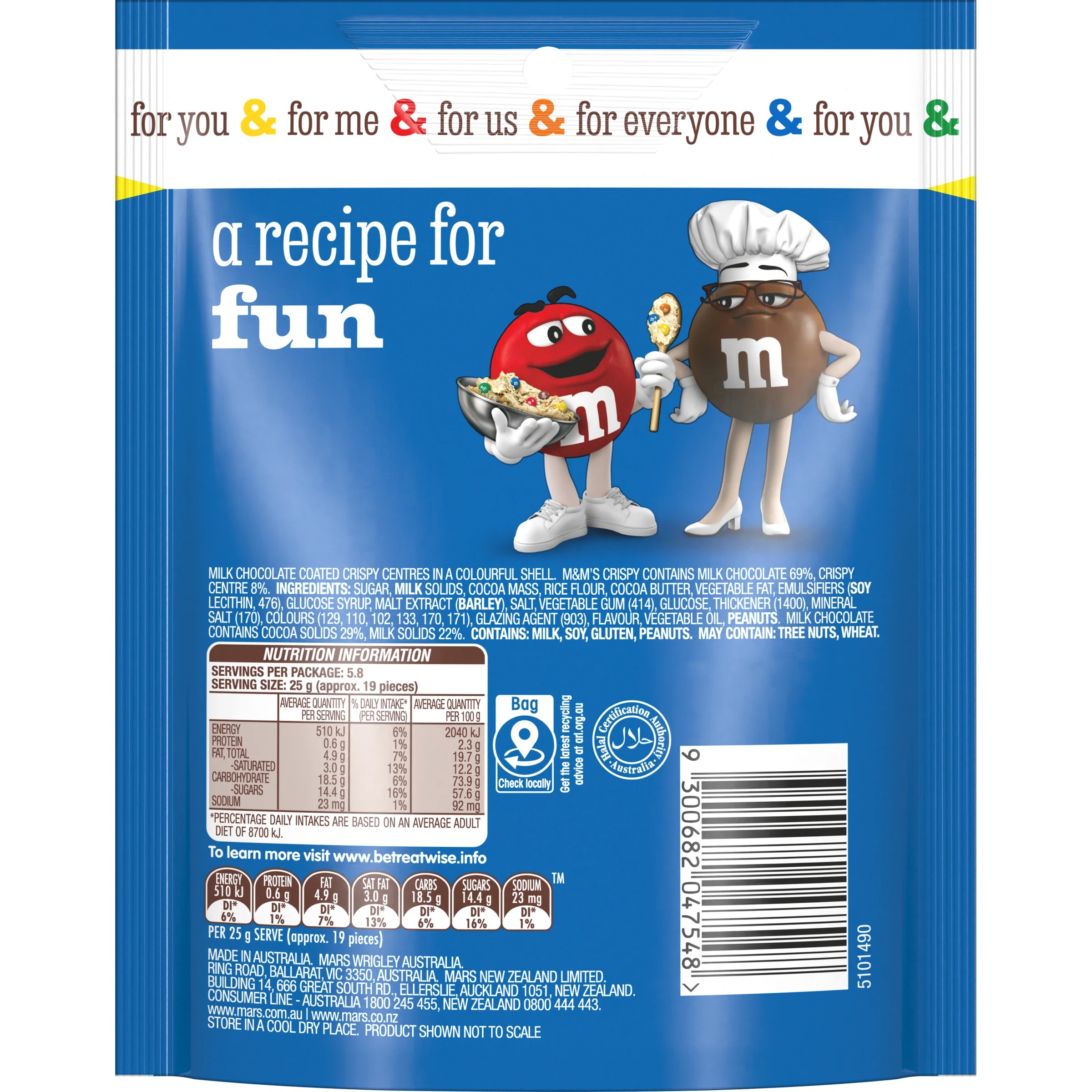 2 M&M's Crispy Chocolate Bag 145g, 2 of 5