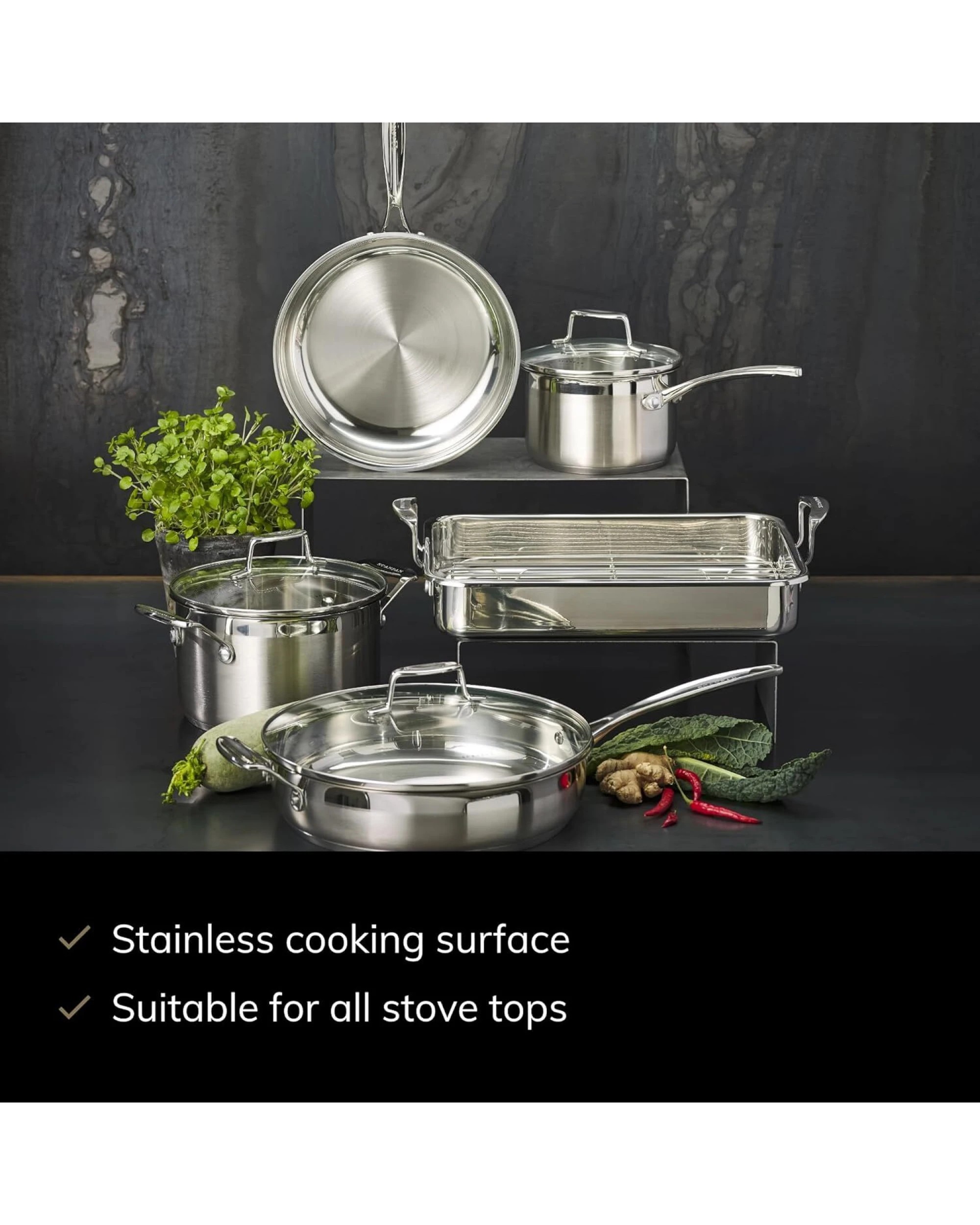 5 20cm Scanpan Impact Frying Fry Pan - Stainless Steel - Silver (8"), 5 of 6