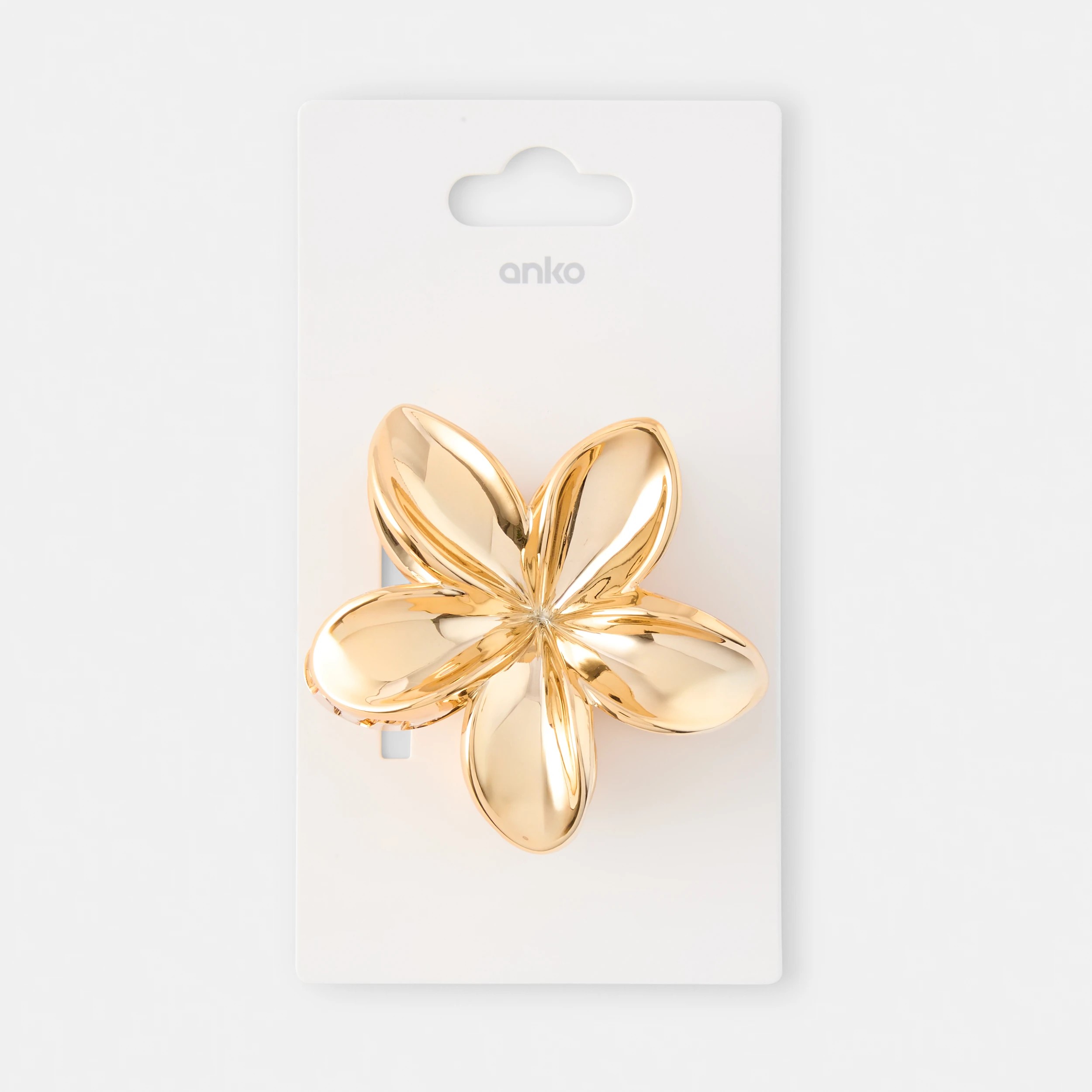 4 Gold Tone Frangipani Claw Hair Clip, 4 of 4