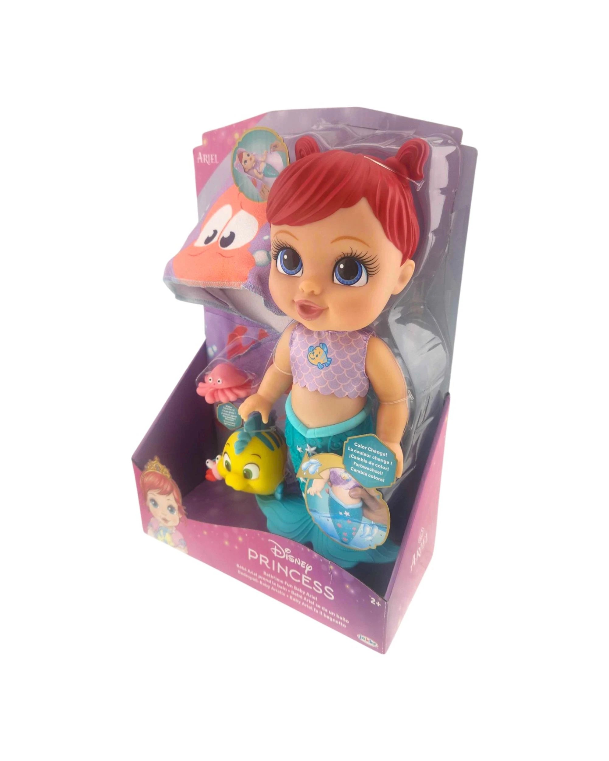 2 Disney Princess Bathtime Fun Baby Ariel Doll, 2 of 4
