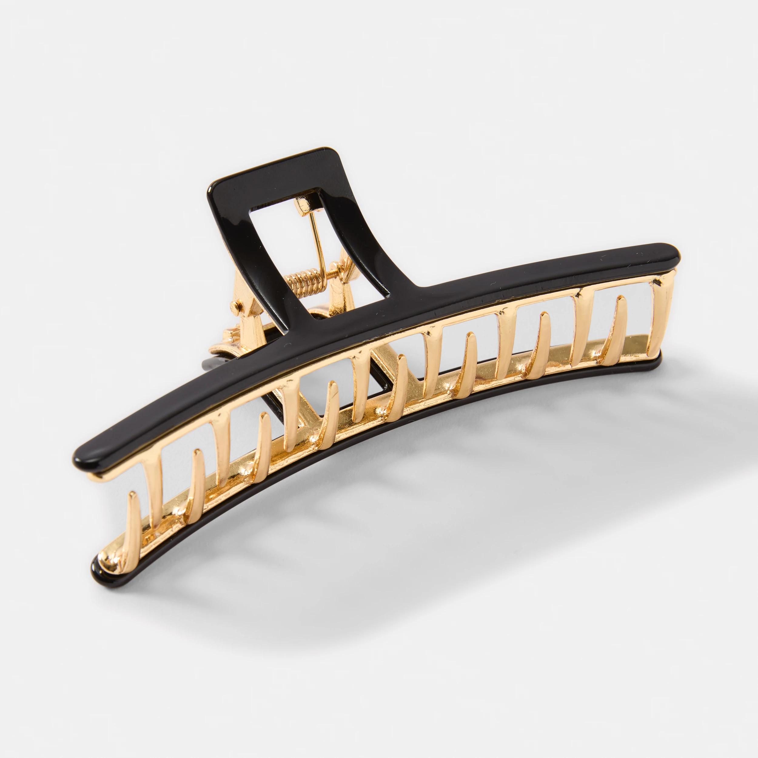 2 Black Resin Claw Hair Clip Black, 2 of 4