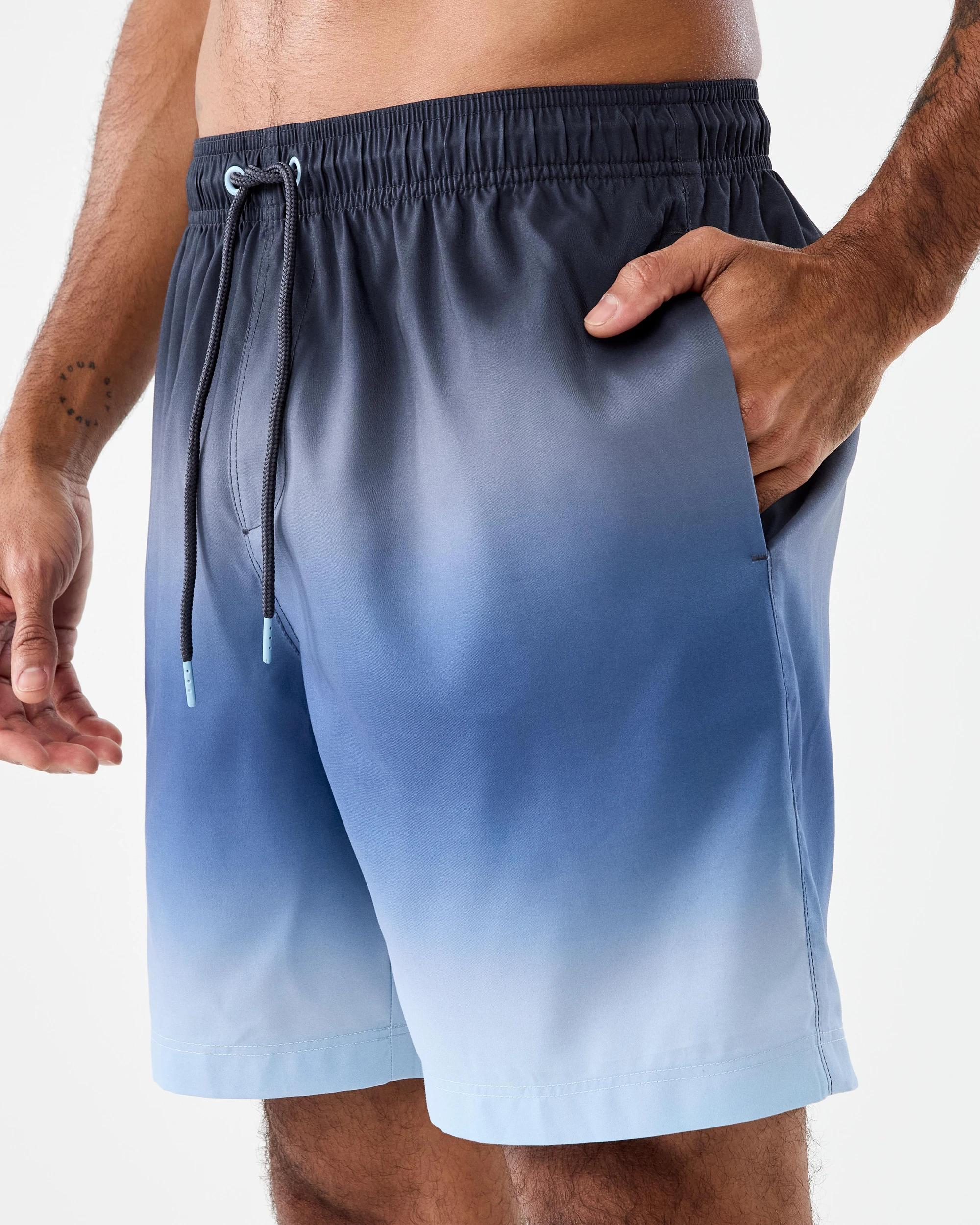 2 Regular Print Swim Boardshorts Blu Gradnt, 2 of 6