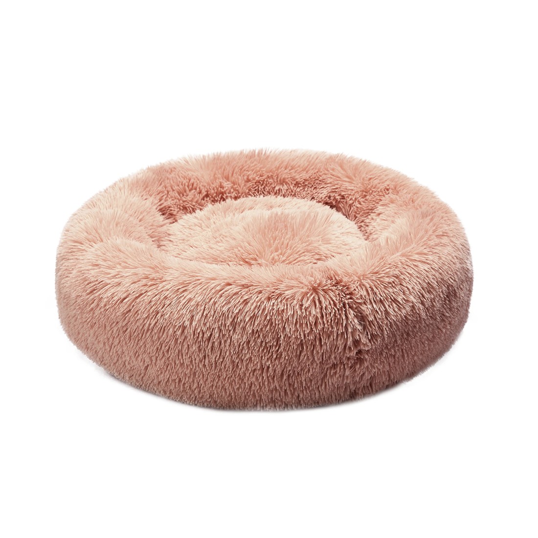 1 Pawz Pet Bed Cat Dog Donut Nest Calming Kennel Cave Deep Sleeping Pink M, 1 of 7