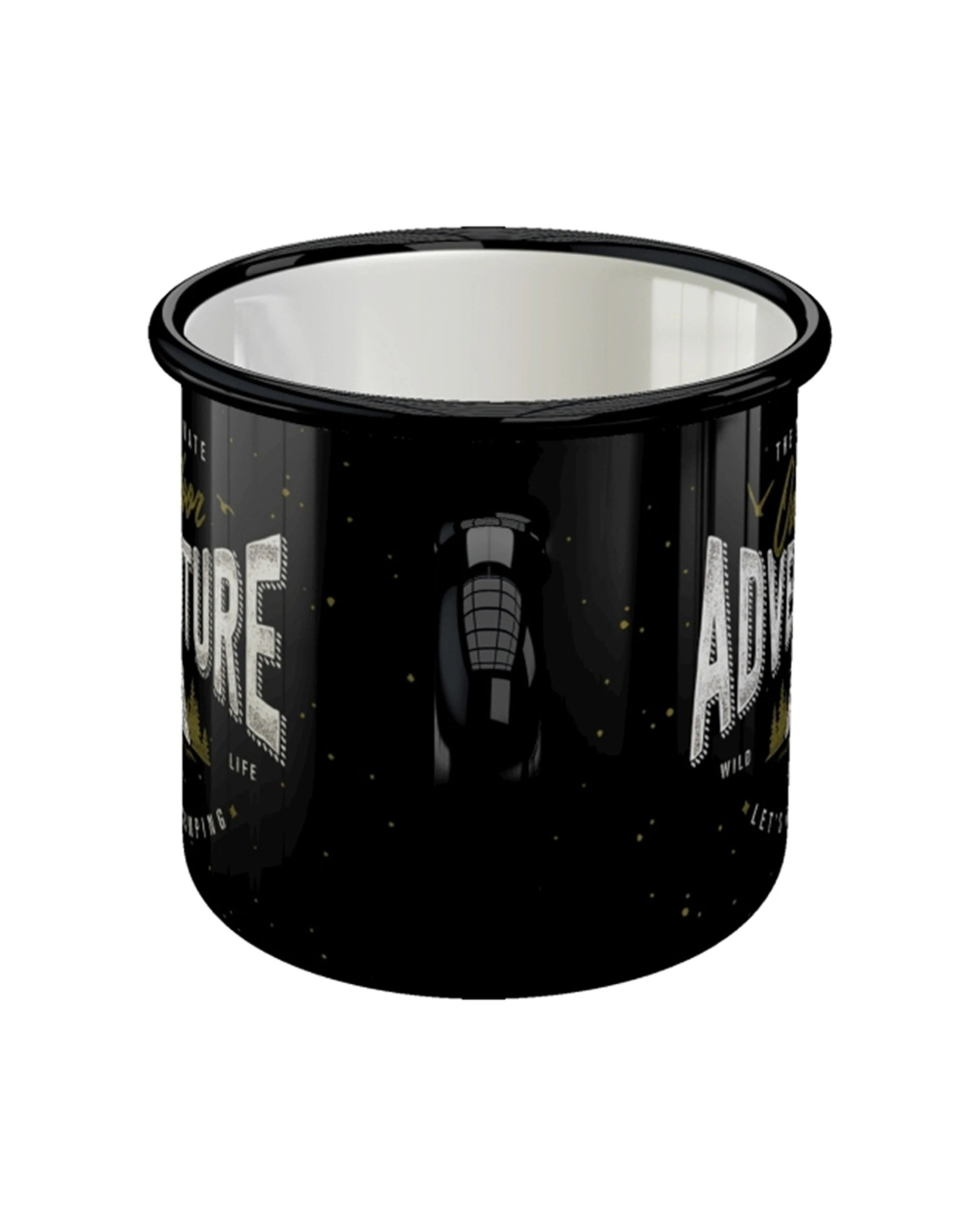2 Nostalgic-Art Enamel Mug 360ml Mug -  Outdoor Adventure Camping - Black, 2 of 3