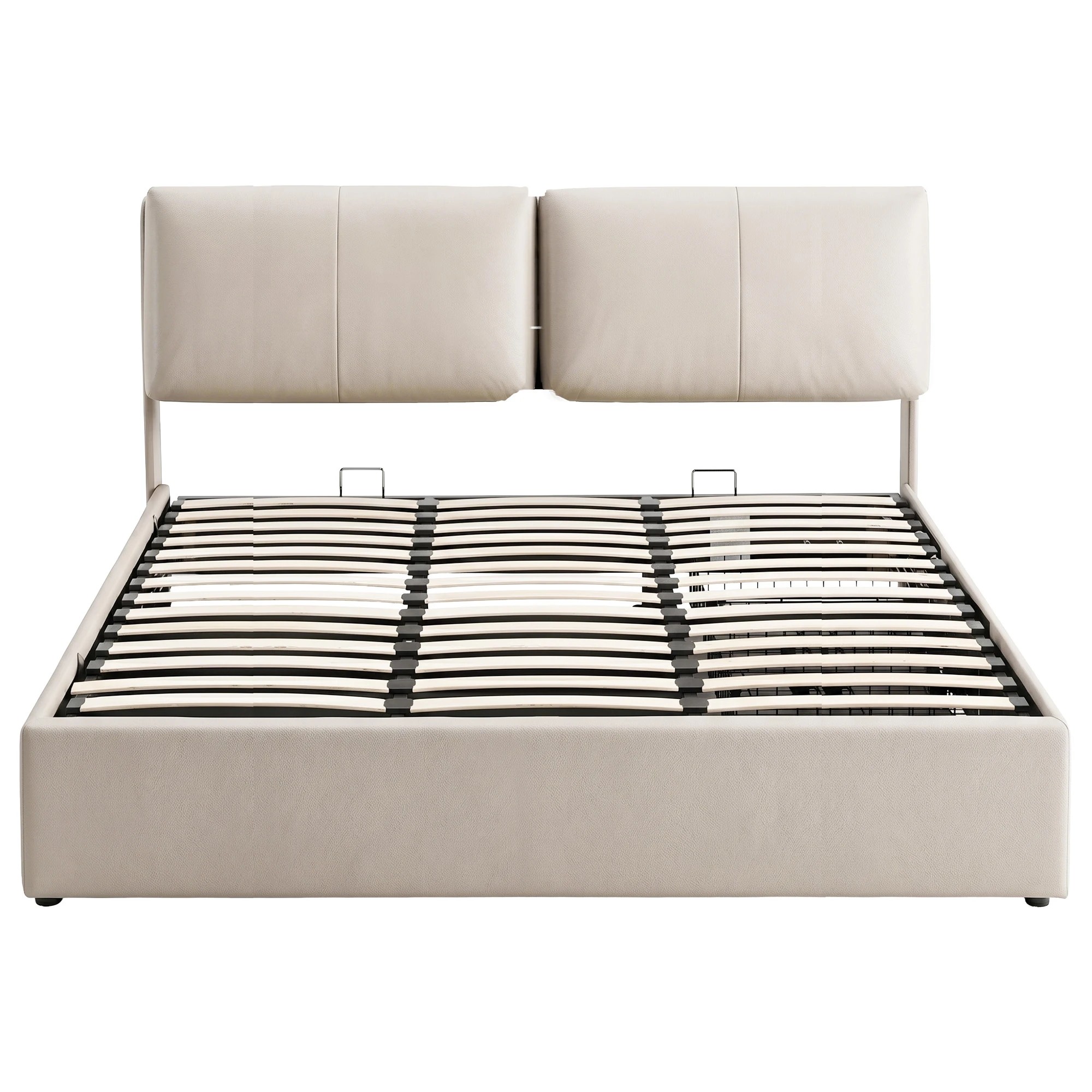 9 Artiss King Bed Frame Gas Lift Storage 3 Drawers Adjustable Headboard Platform Base - Beige, 9 of 9
