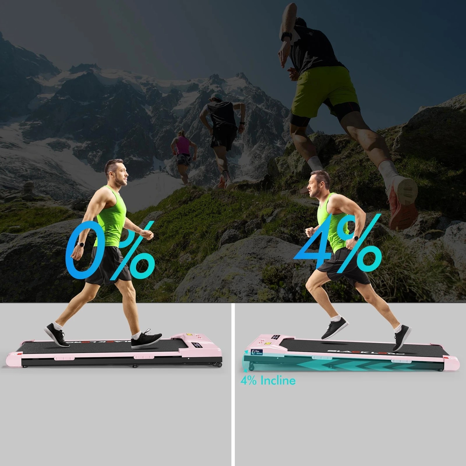 6 Black Lord Treadmill Electric Walking Pad Incline Gym Brushless Motor - Pink, 6 of 10