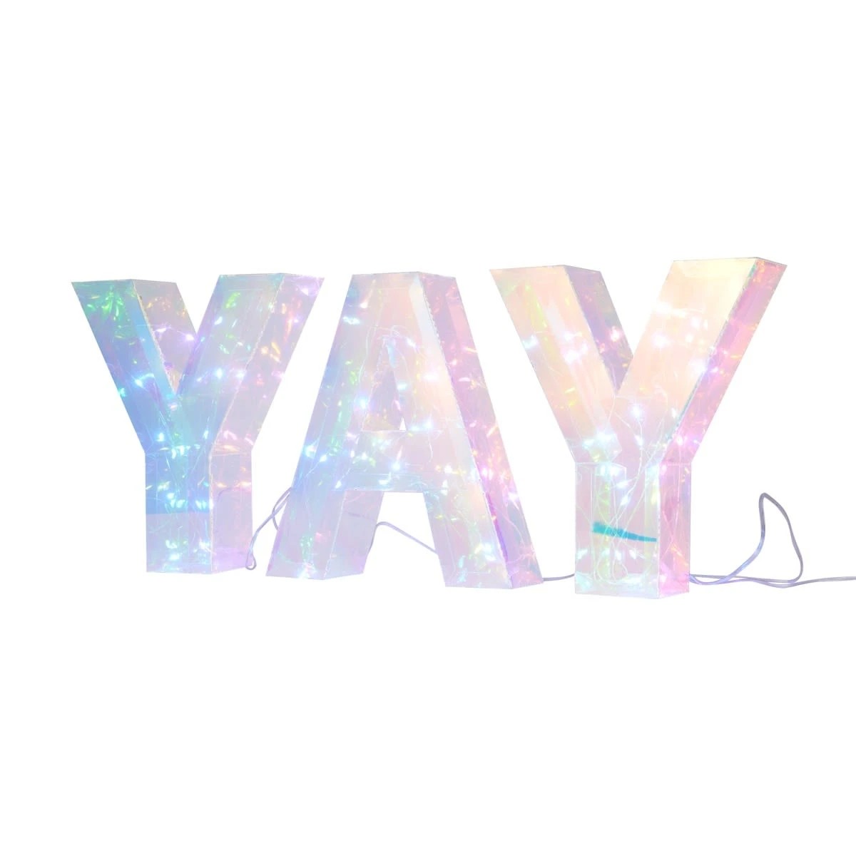 2 Iridescent YAY Lights, 2 of 6