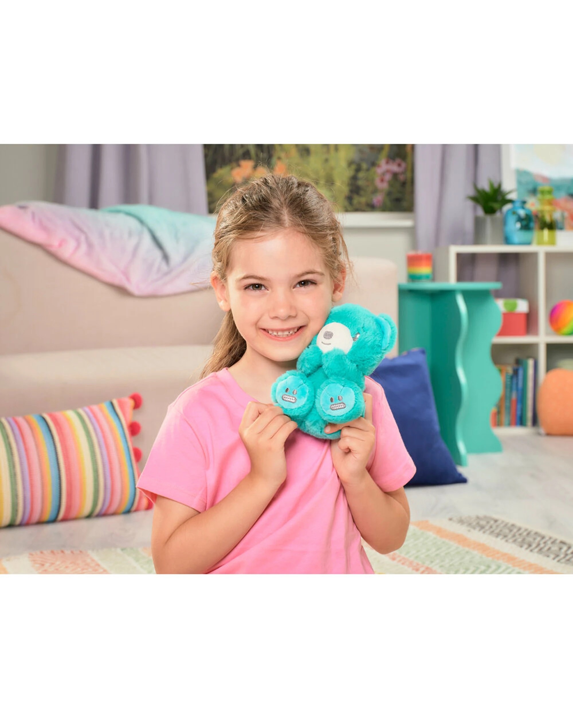3 Mood Bears Nervous Bear Mini Moods Soft Comforting Plush Toy 12x16cm - Green, 3 of 5