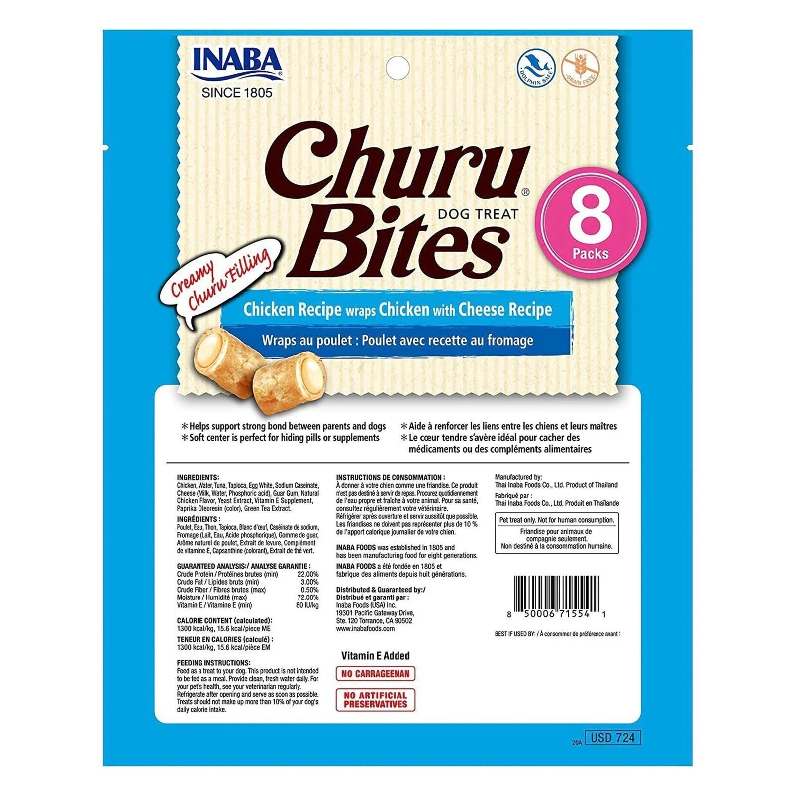 2 Inaba Churu Bites Dog Treat Chicken w/ Cheese 6 x 96g, 2 of 2