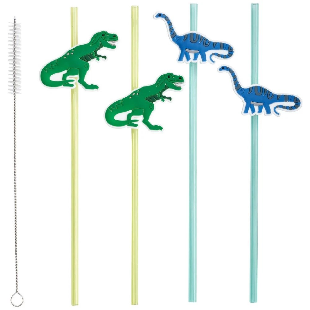 1 Otto Dinosaur Plastic Straws 4 Pack, 1 of 4