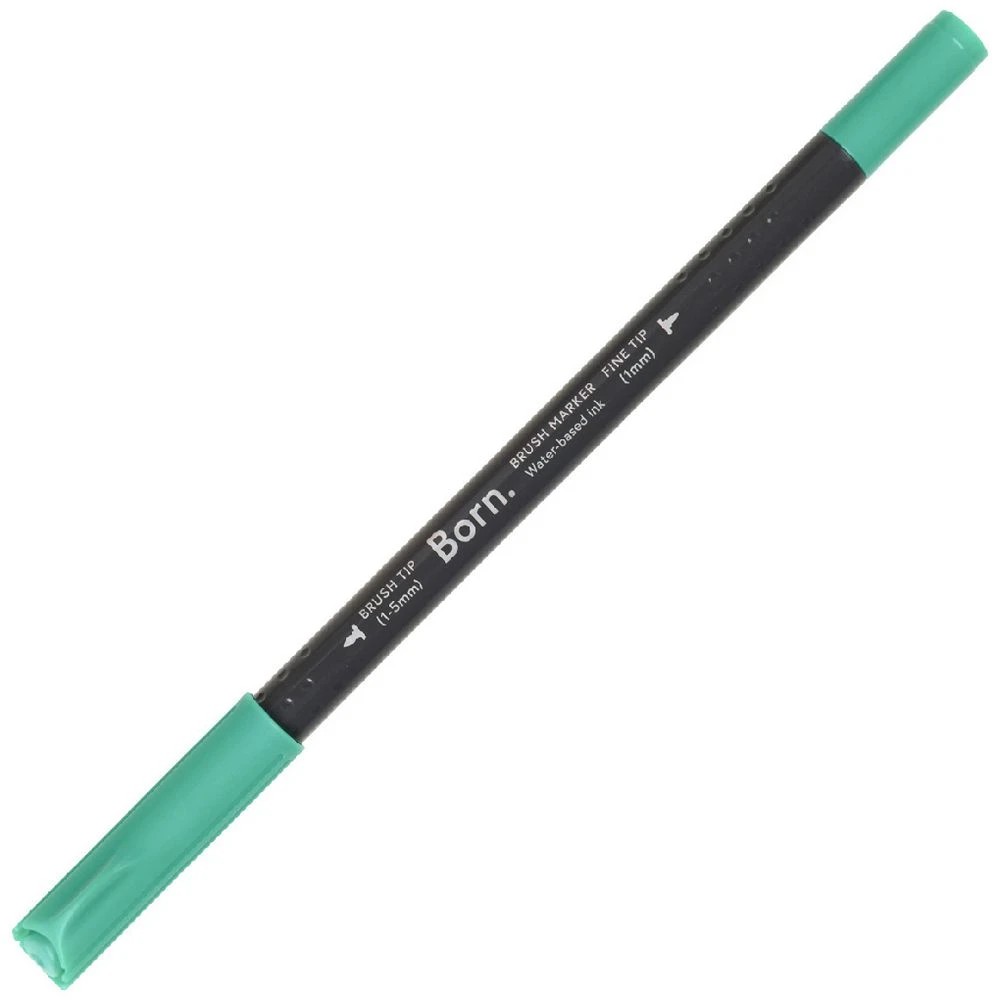 1 Born Professional Brush Dual-Tip Marker Jade Green G190, 1 of 4