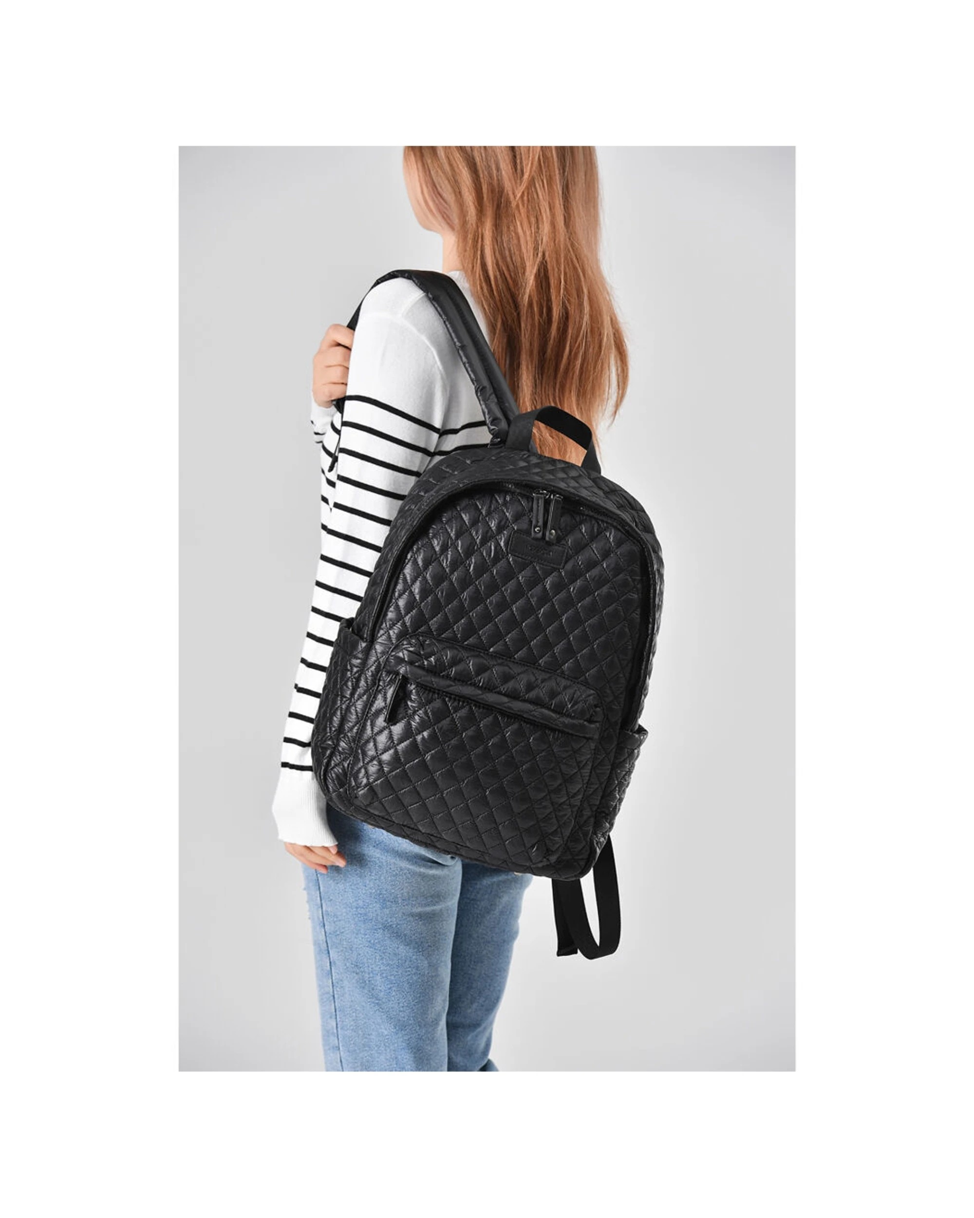 6 Tosca Metro Quilted Oxford Travel 15" Laptop Backpack - Black, 6 of 7
