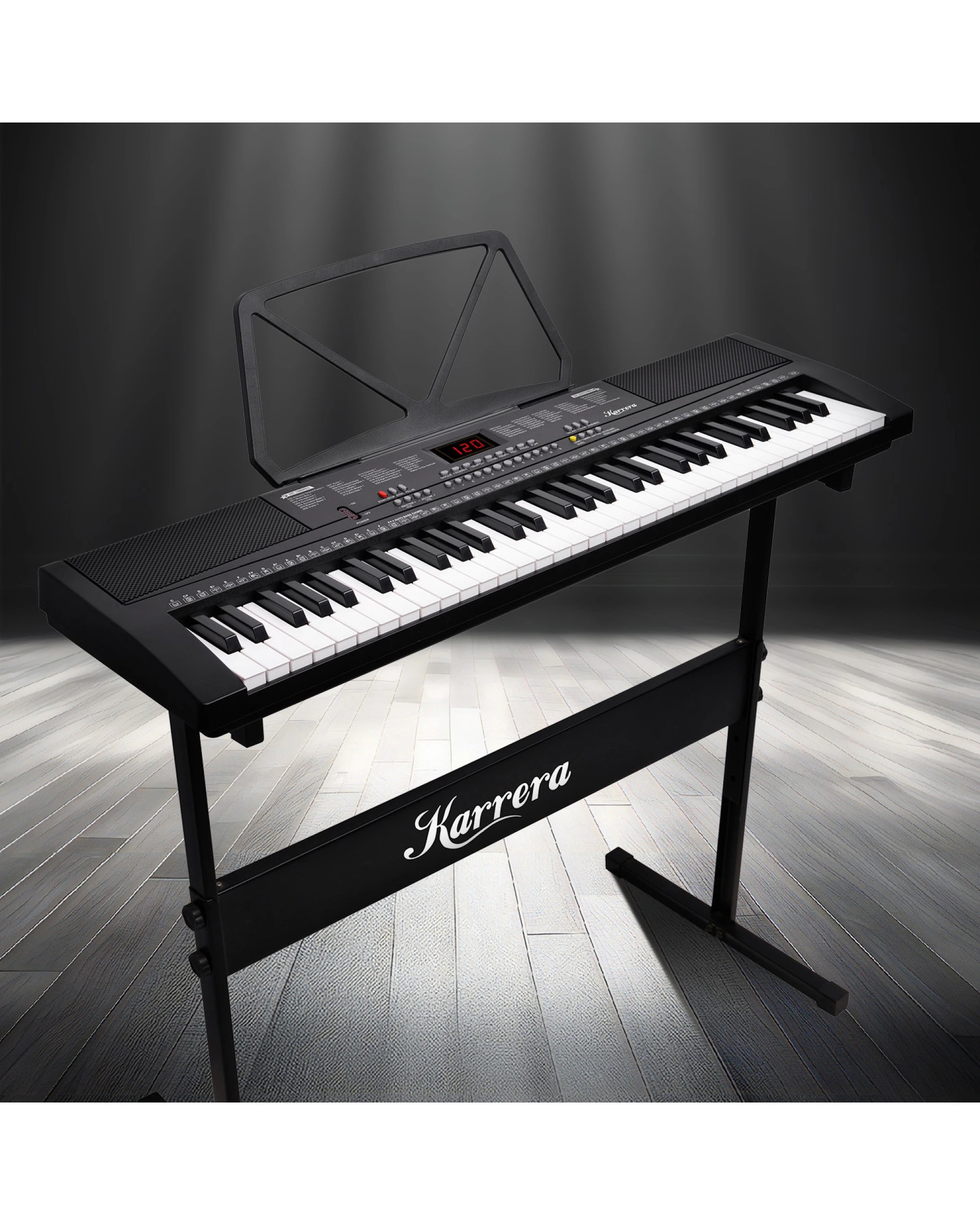 7 Karrera 61-Key Electronic Piano Keyboard 75cm in Black CHJ-61-75 - Black, 7 of 7