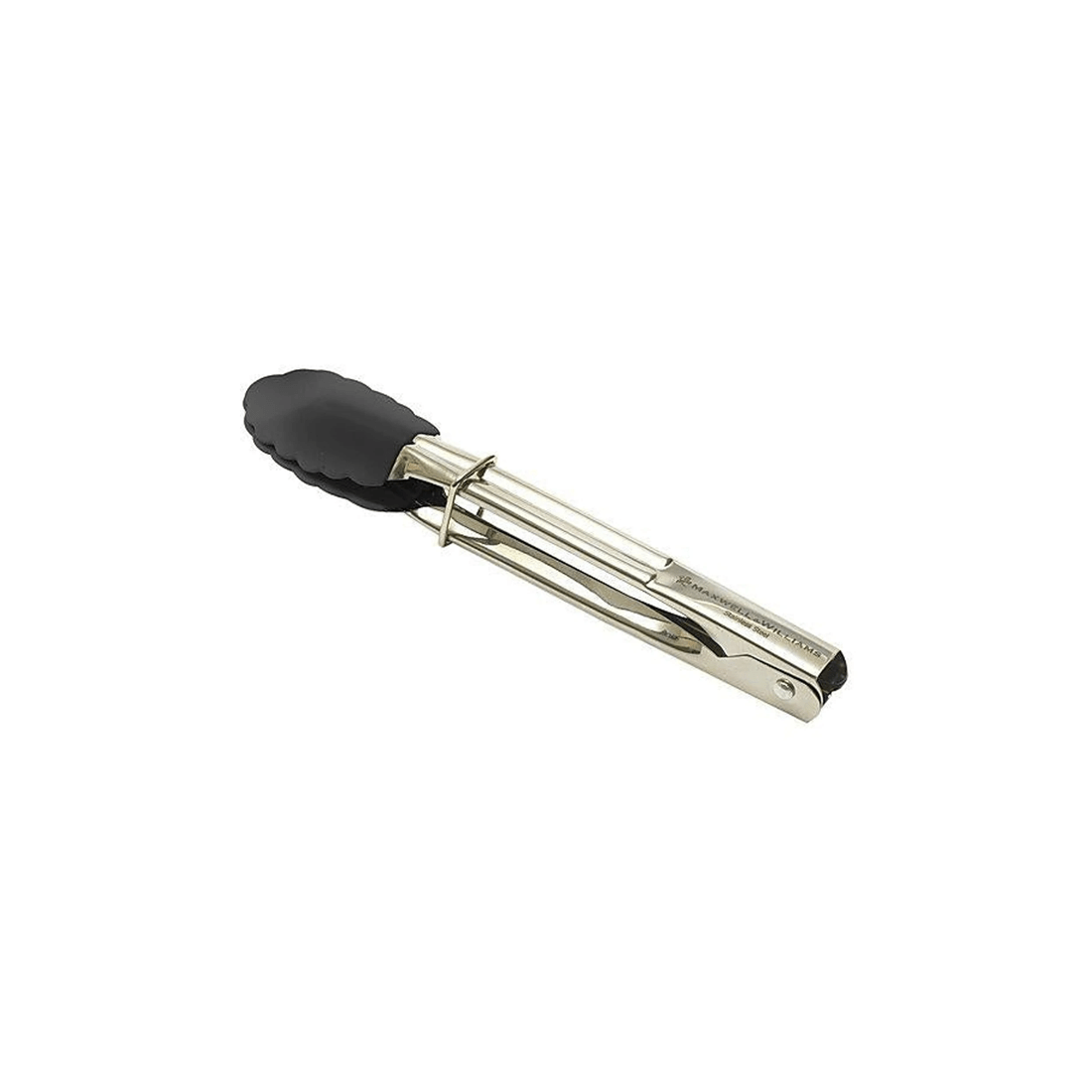 3 Maxwell & Williams Grabbers Mini Tongs 18cm Stainless Steel Silicone
 - Black, 3 of 3